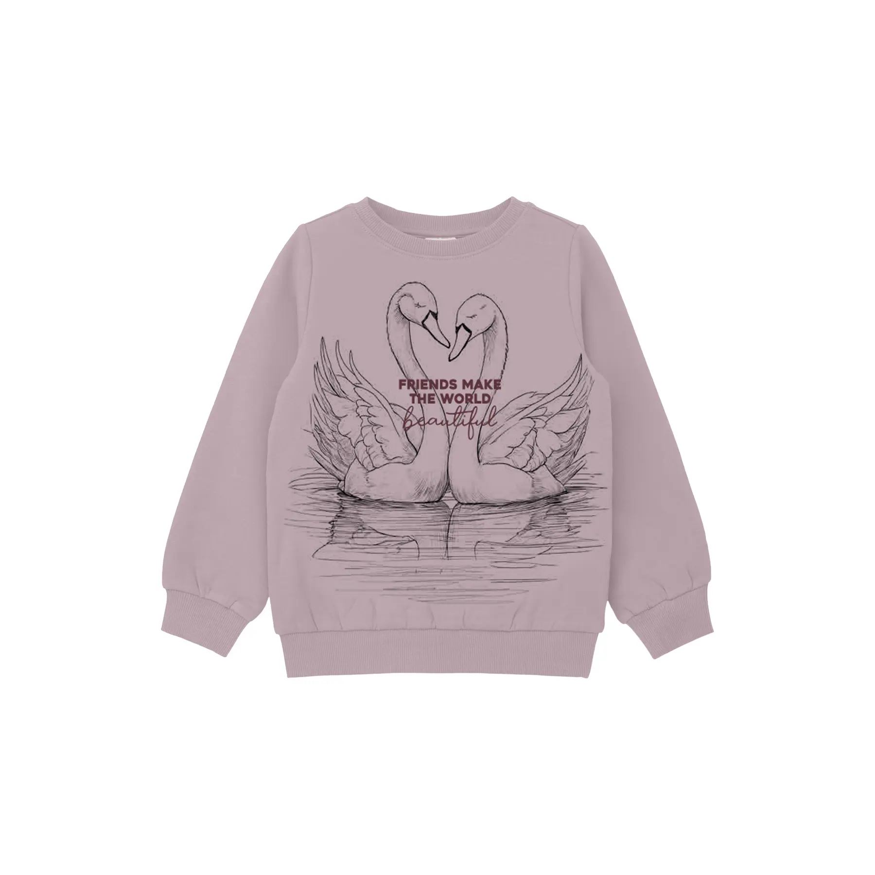Glitzernd bedruckter Rundhals-Sweatshirt mit gebürstetem Innenfutter Mädchen s.Oliver