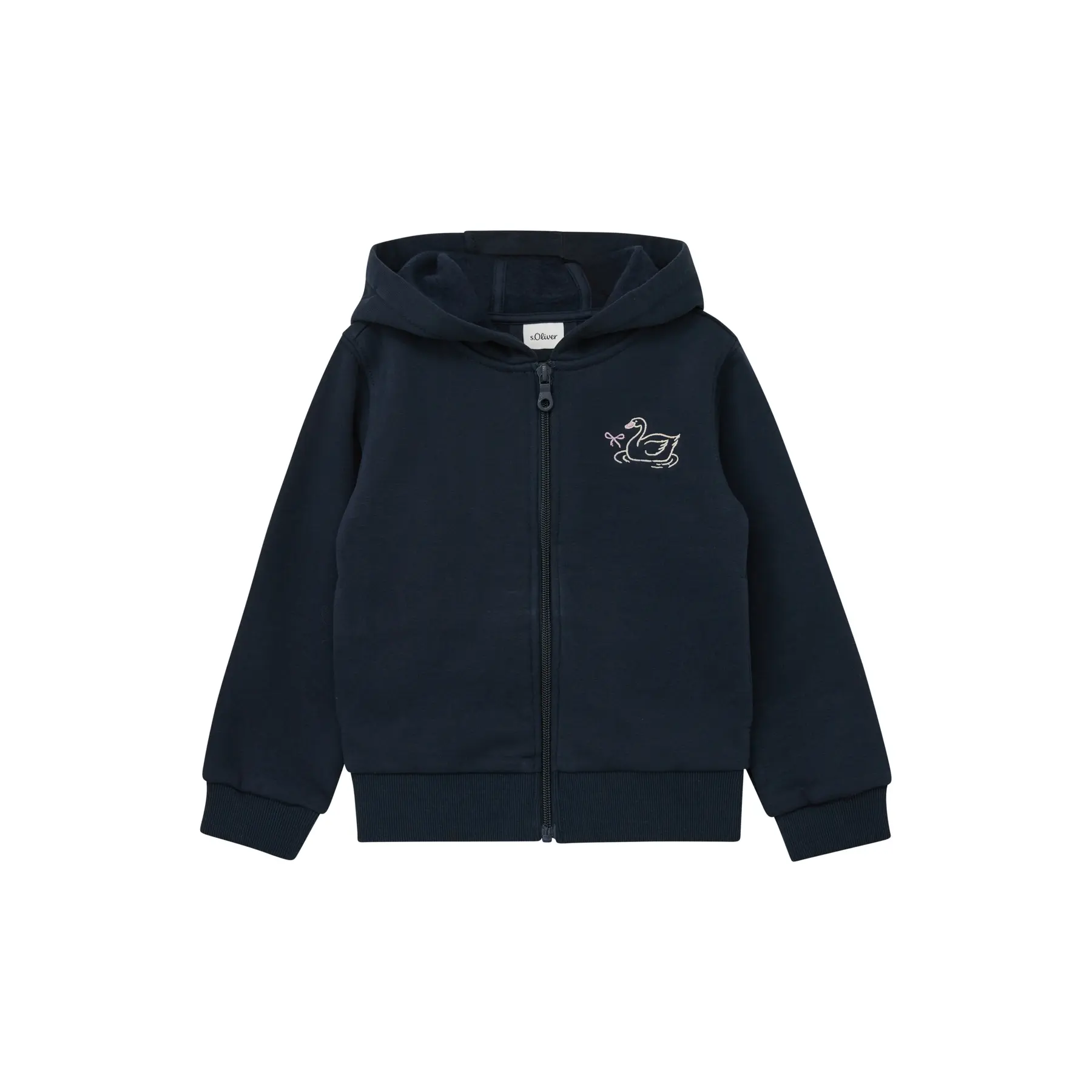 Sweatshirt à capuche avec broderie et sequins, intérieur brossé fille s.Oliver