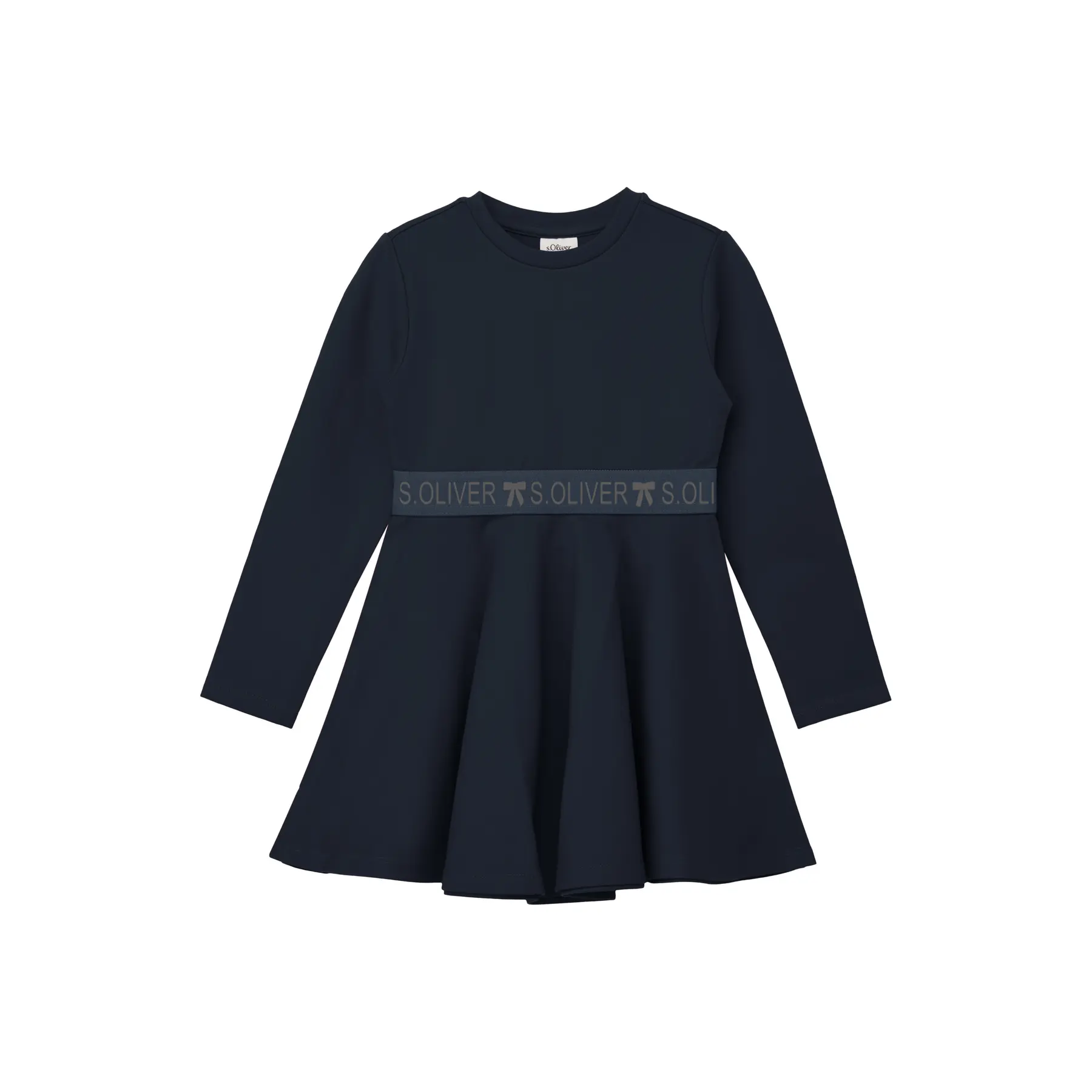 Robe courte en interlock avec bande logo pailletée bébé fille s.Oliver