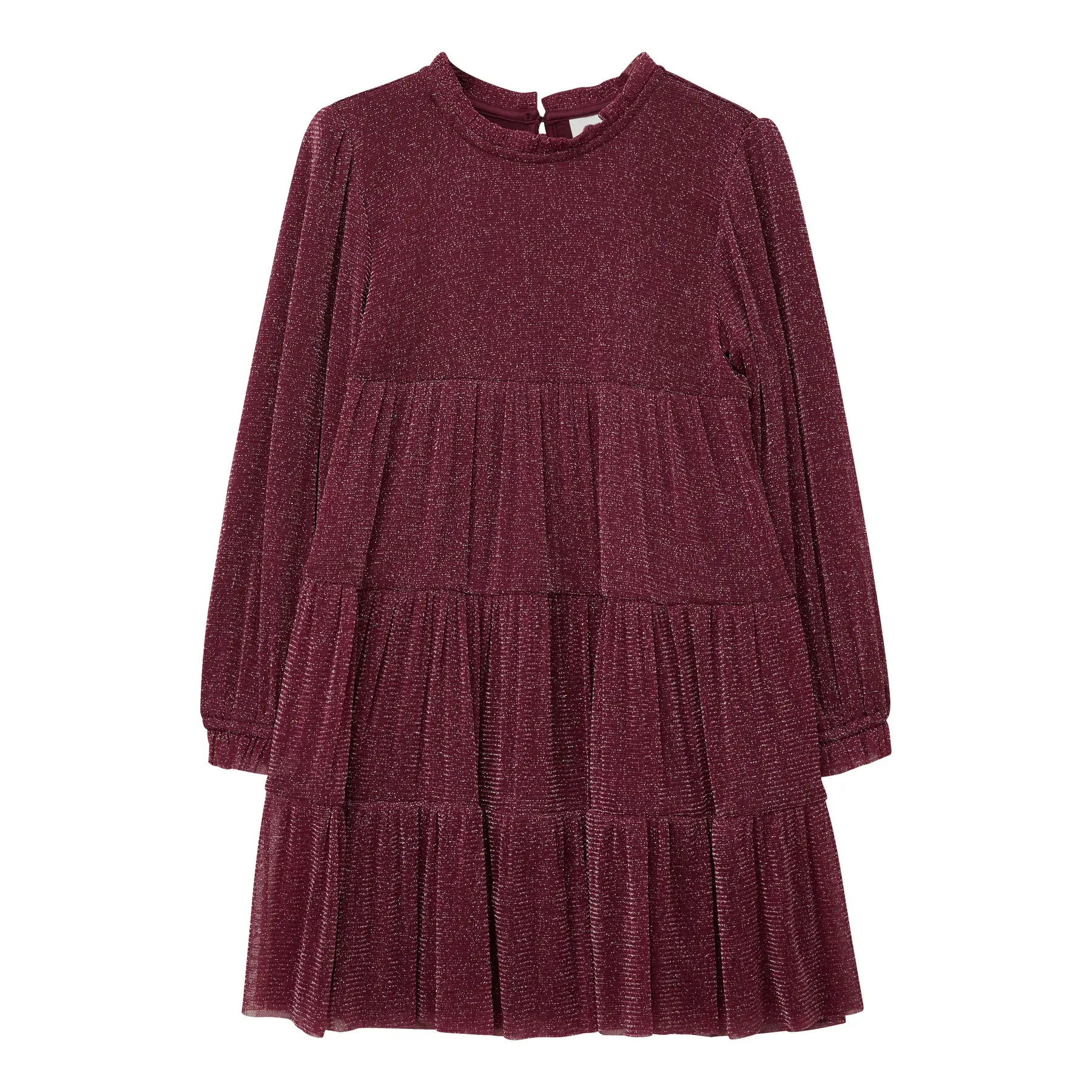 Robe en mesh à manches longues Loose Fit avec col à volants fille s.Oliver