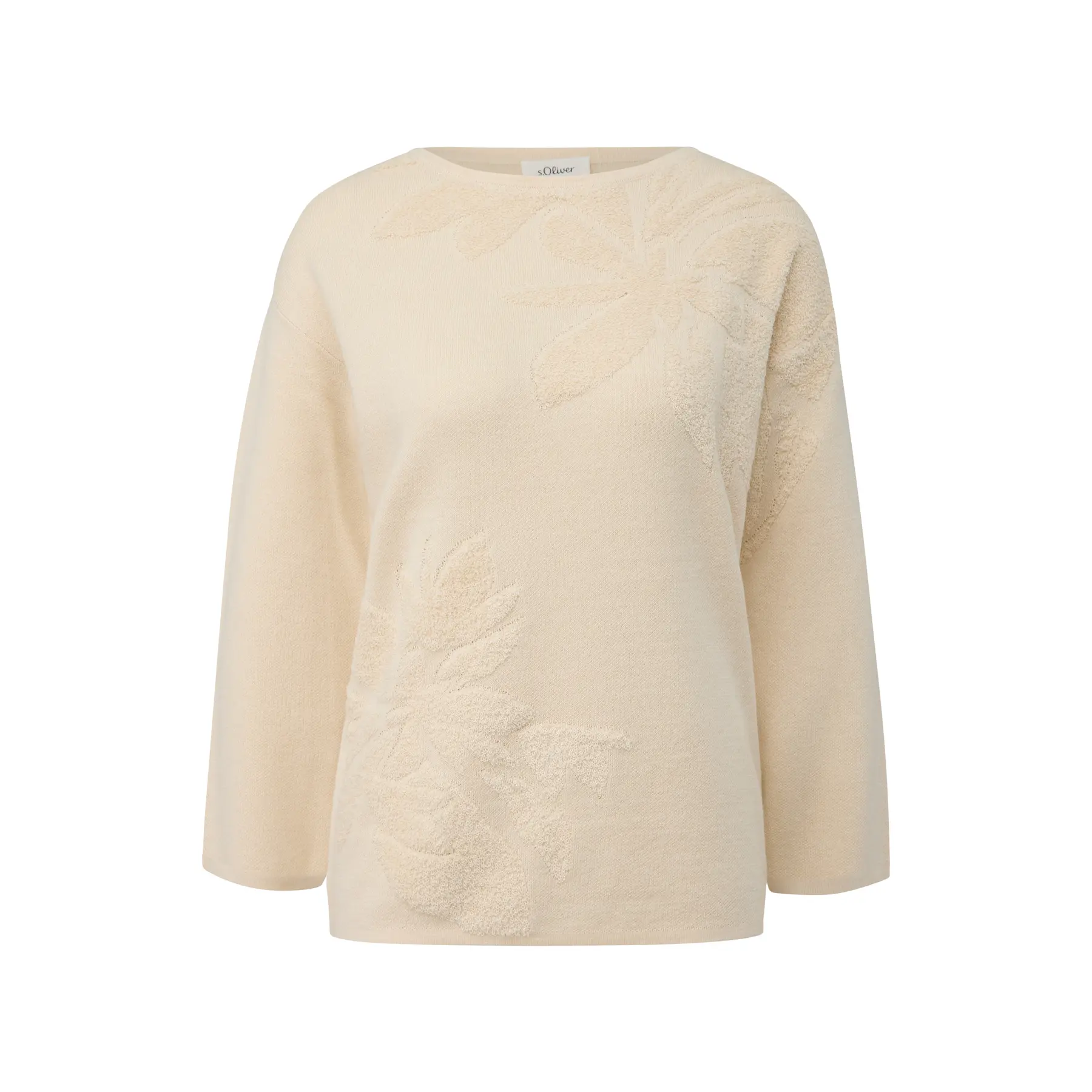 Maglione con motivo a maglia floreale donna s.Oliver