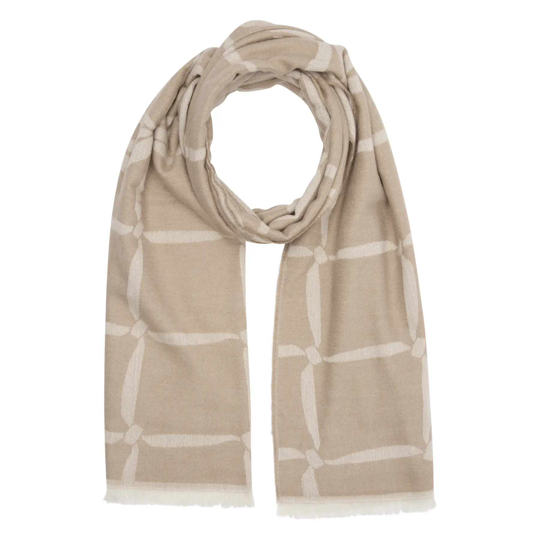 Foulard con frange e artwork donna s.Oliver