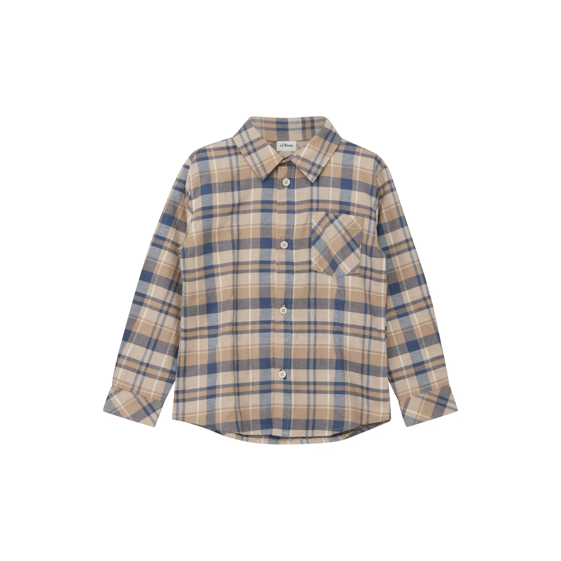 Chemise en flanelle à carreaux avec poche poitrine enfant s.Oliver Chemise en flanelle à carreaux avec poche poitrine enfant s.Oliver
