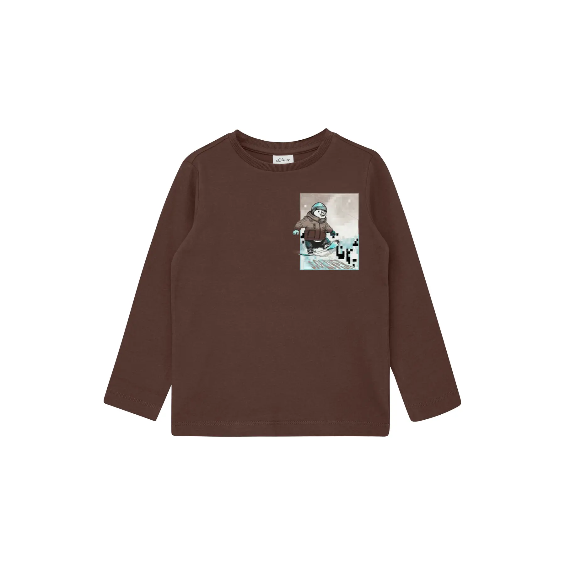 T-shirt en jersey à manches longues avec imprimé devant enfant s.Oliver T-shirt en jersey à manches longues avec imprimé devant enfant s.Oliver