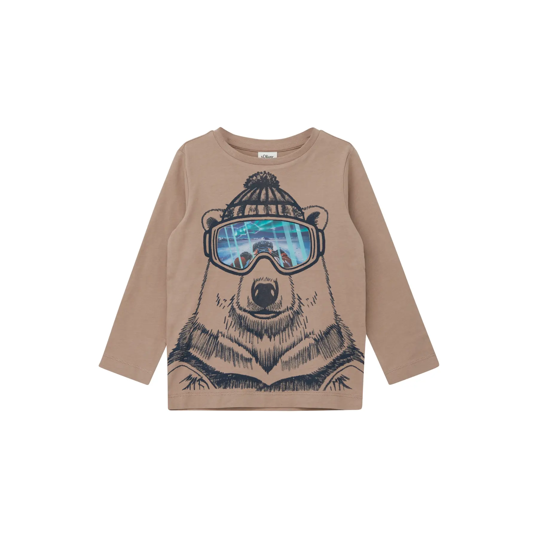 T-shirt à manches longues en coton avec imprimé métallisé enfant s.Oliver T-shirt à manches longues en coton avec imprimé métallisé enfant s.Oliver