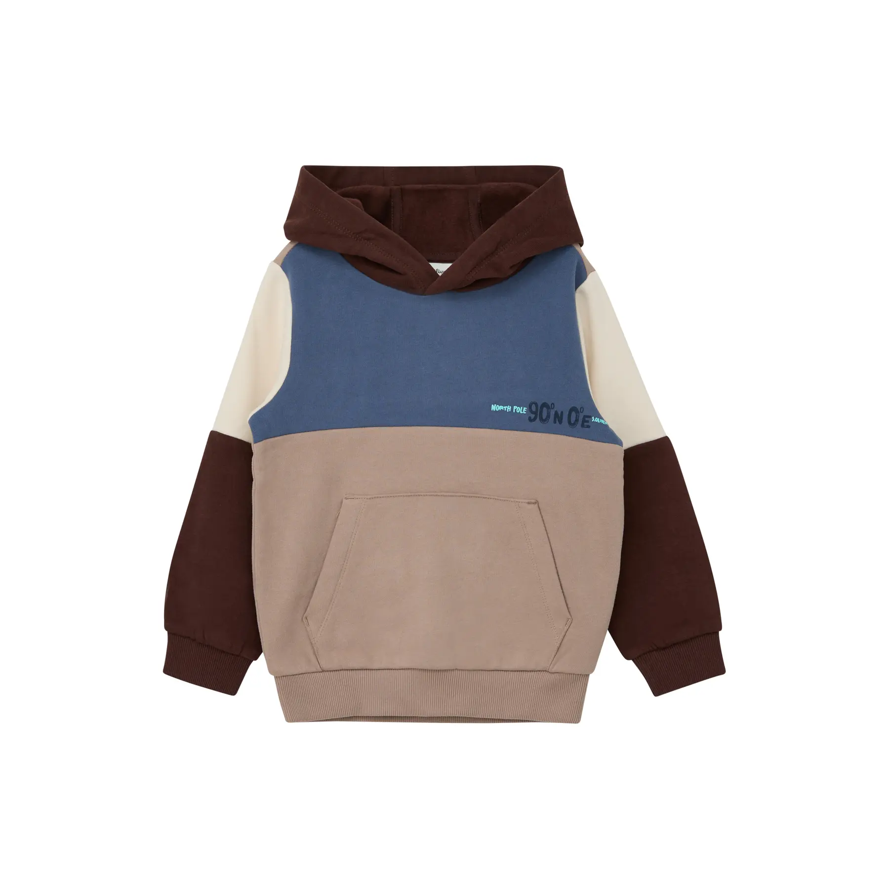 Fleece-Innenfarbe Colorblock Kapuzenpullover Kind s.Oliver