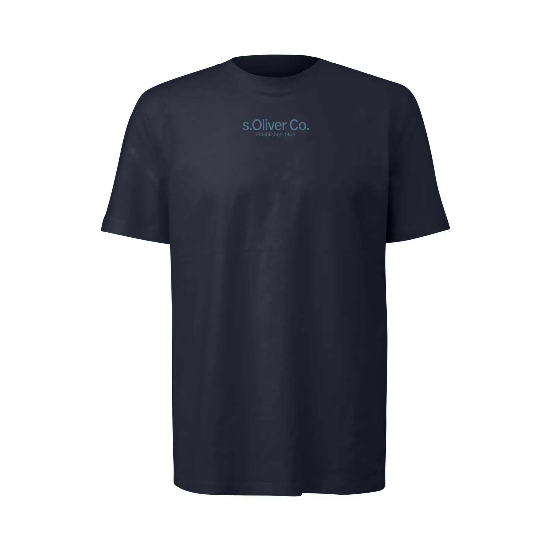 T-shirt in jersey con col rotondo e stampa logo s.Oliver