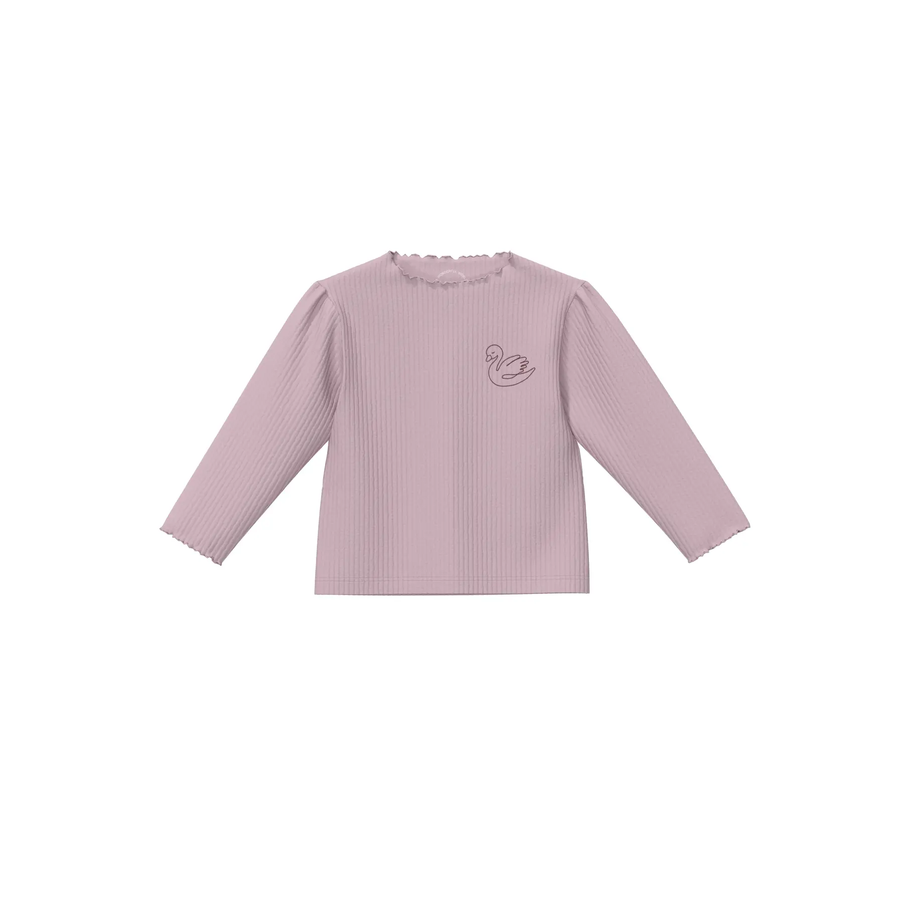 Gestreiftes T-Shirt mit Stickerei und Puffärmeln für Babys s.Oliver