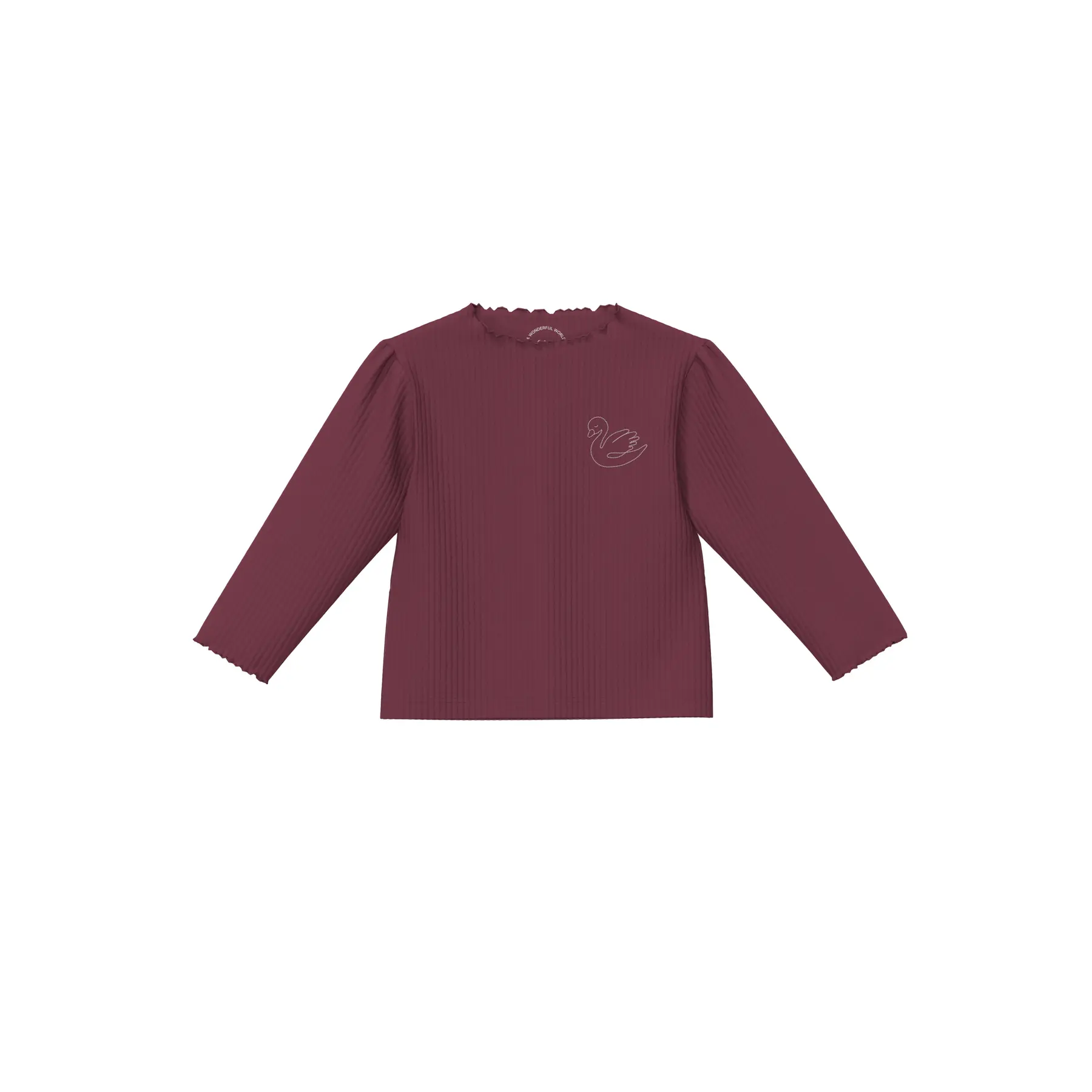 Gestreiftes T-Shirt mit Stickerei und Puffärmeln für Babys s.Oliver