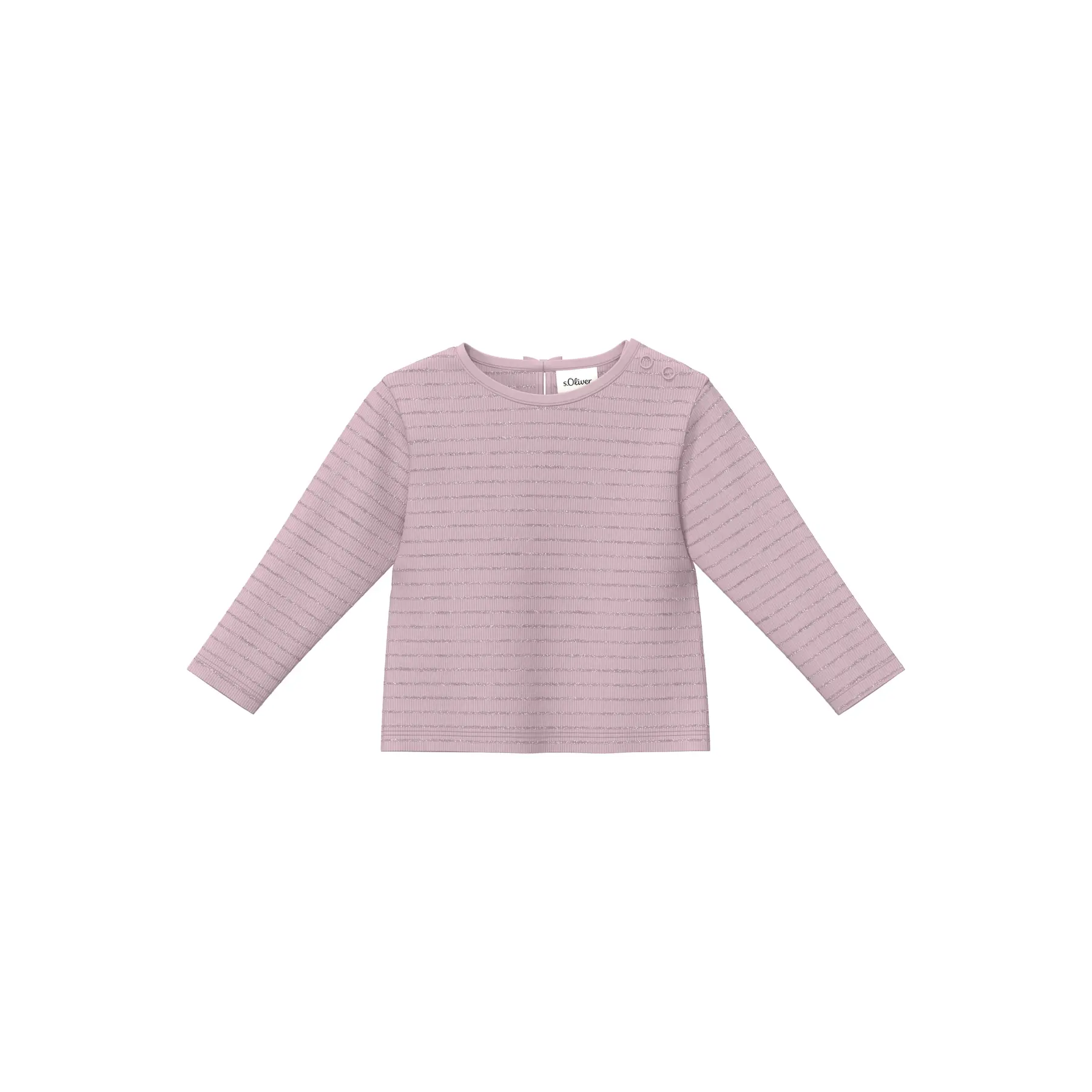 Langarmshirt aus Rippstrick mit Druckknöpfen für Babys s.Oliver