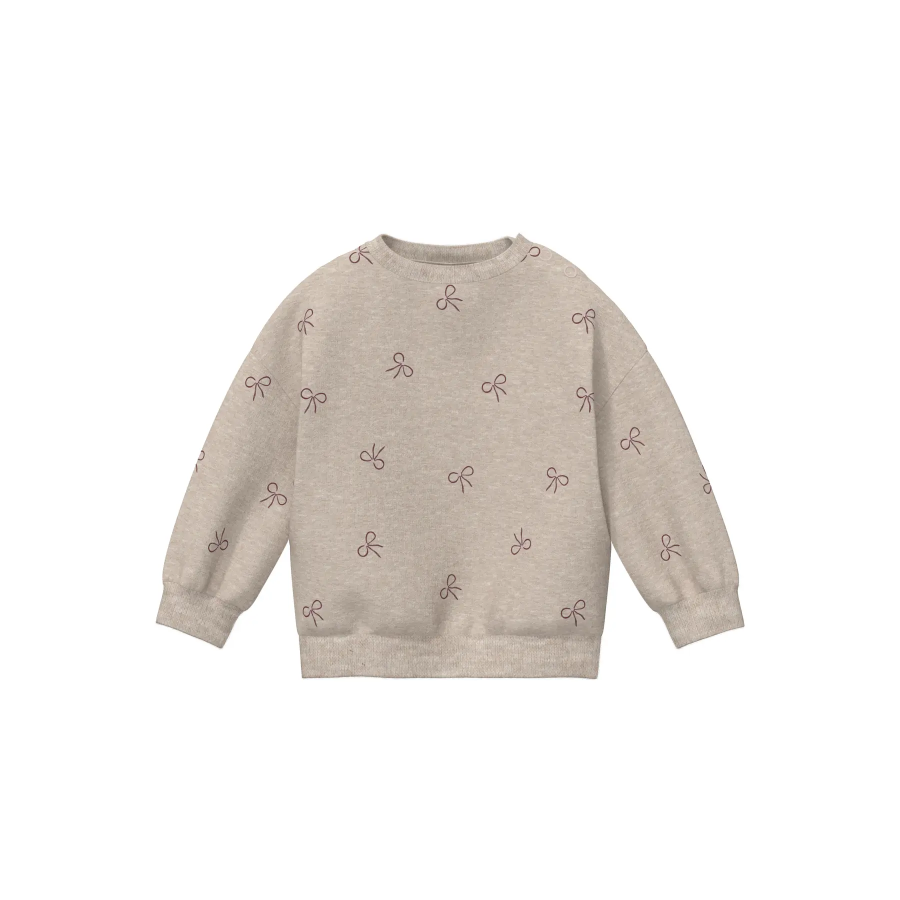 Innen aufgerautes Sweatshirt mit Allover-Print und Druckknöpfen für Babys s.Oliver