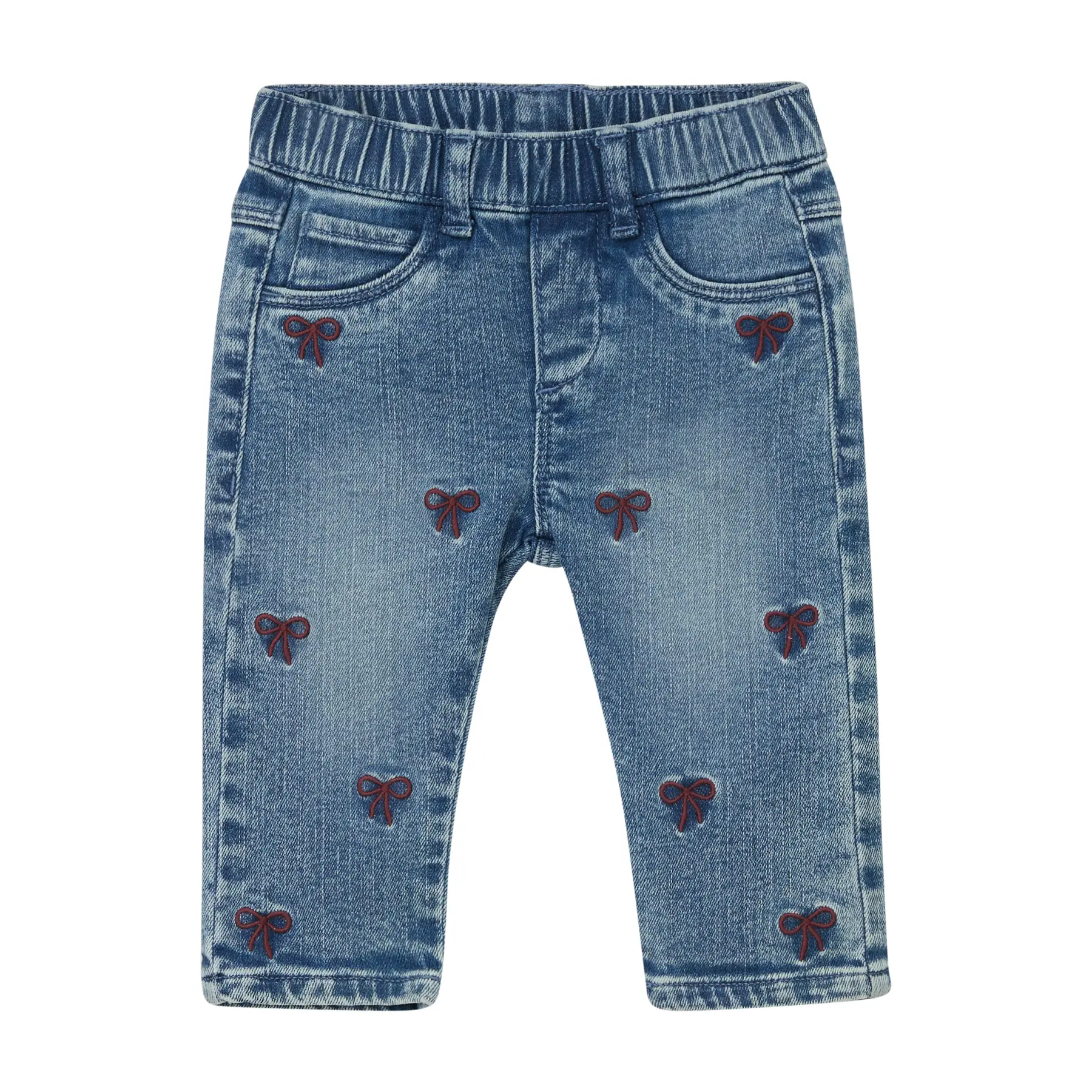 Jeans Straight Schnitt gerade normale Größe gerade Beine Used-Effekt mit Stickerei für Babys s.Oliver