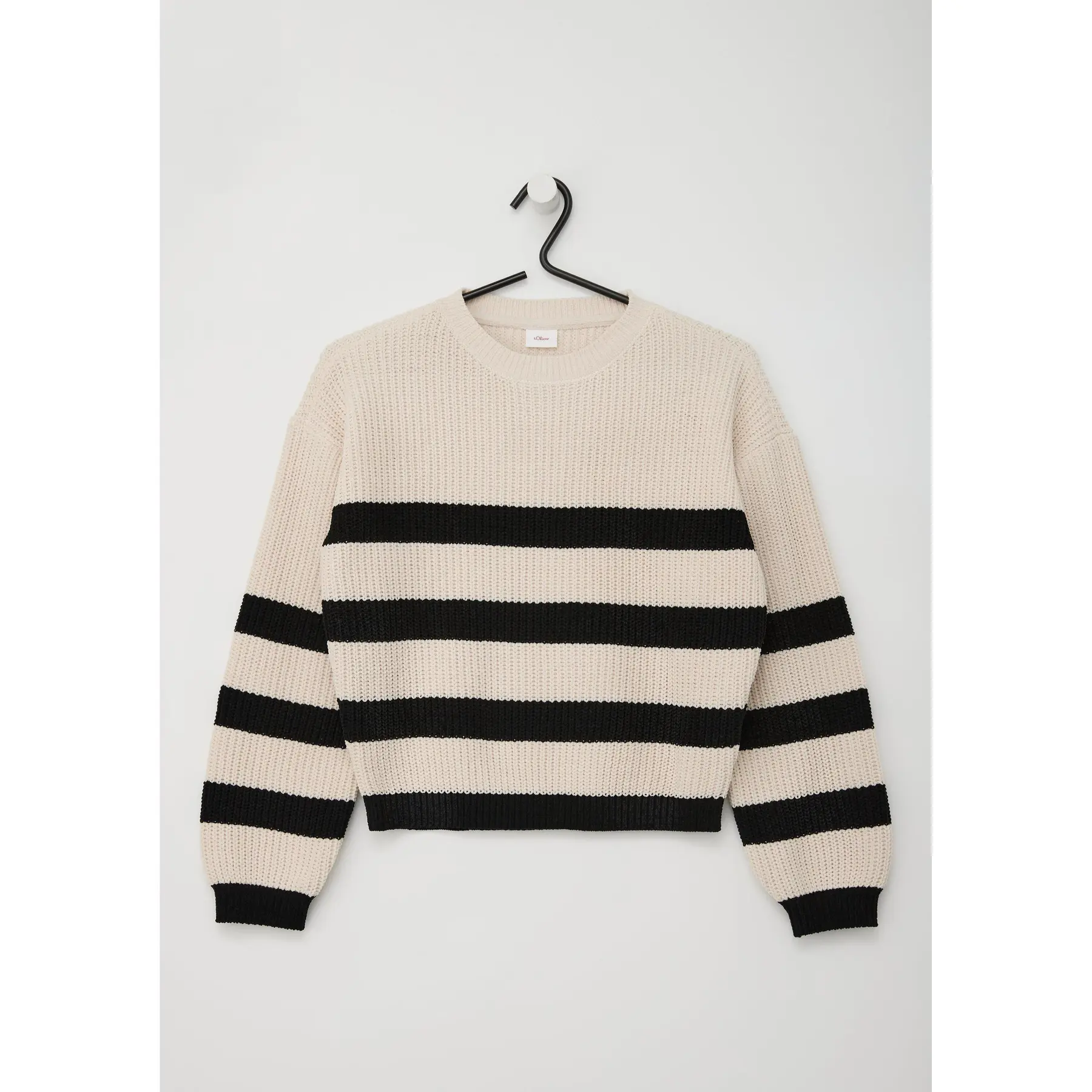 Pull en chenille rayé coupe ample à col rond fille s.Oliver