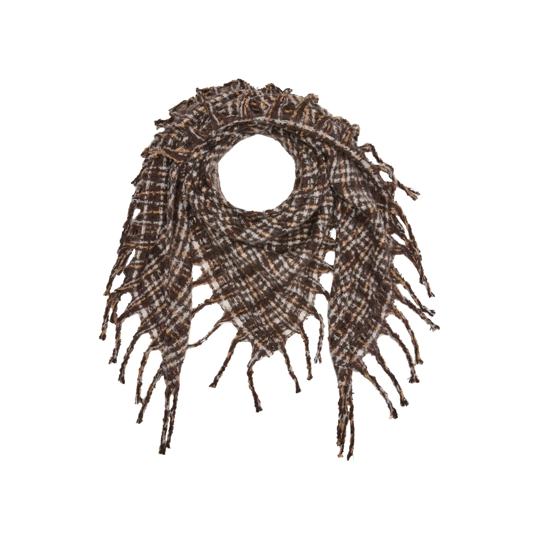 Foulard triangolare spazzolato con frange attorcigliate donna s.Oliver