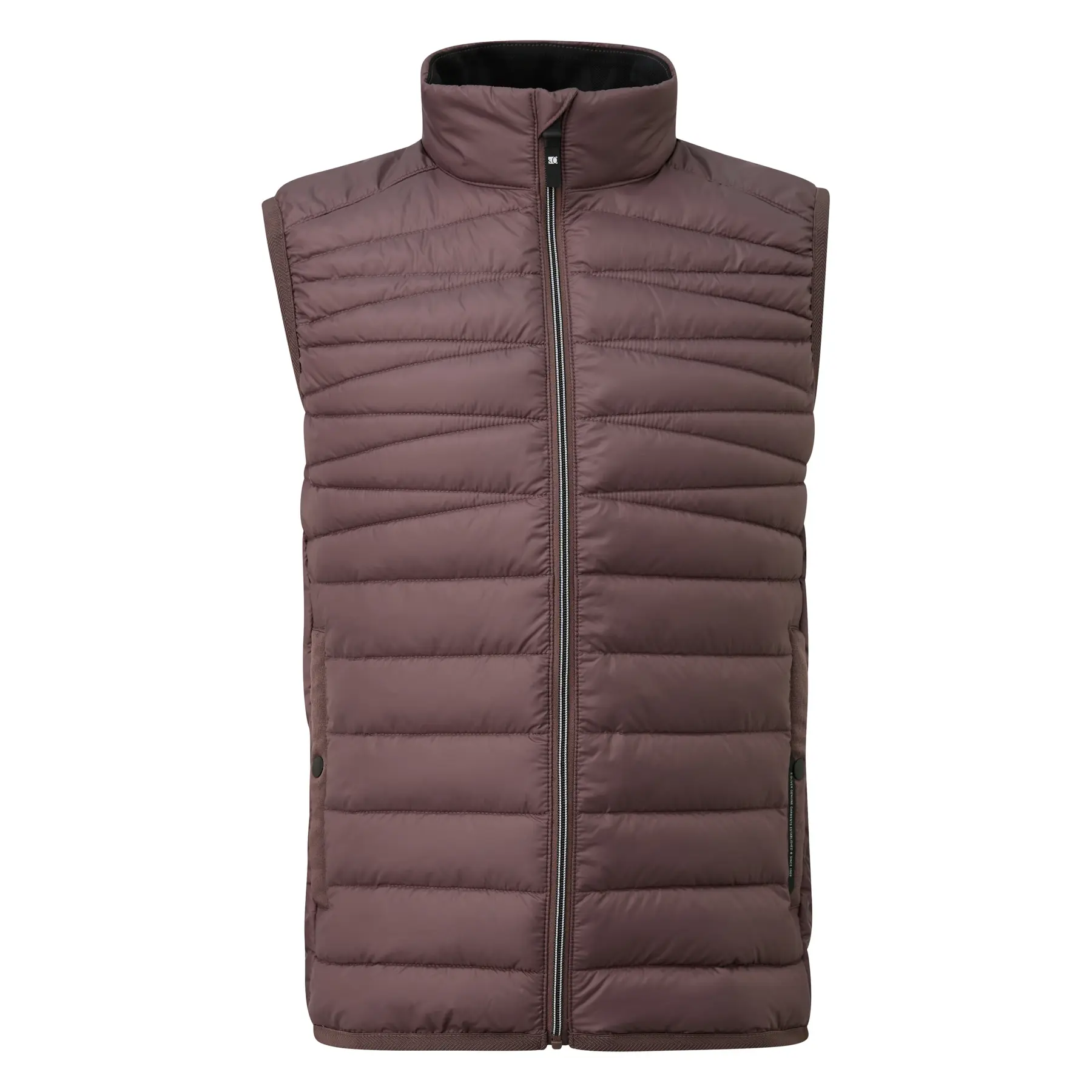 s.Oliver - male - Warm gewatteerd vest met opstaande kraag en contrasterende details