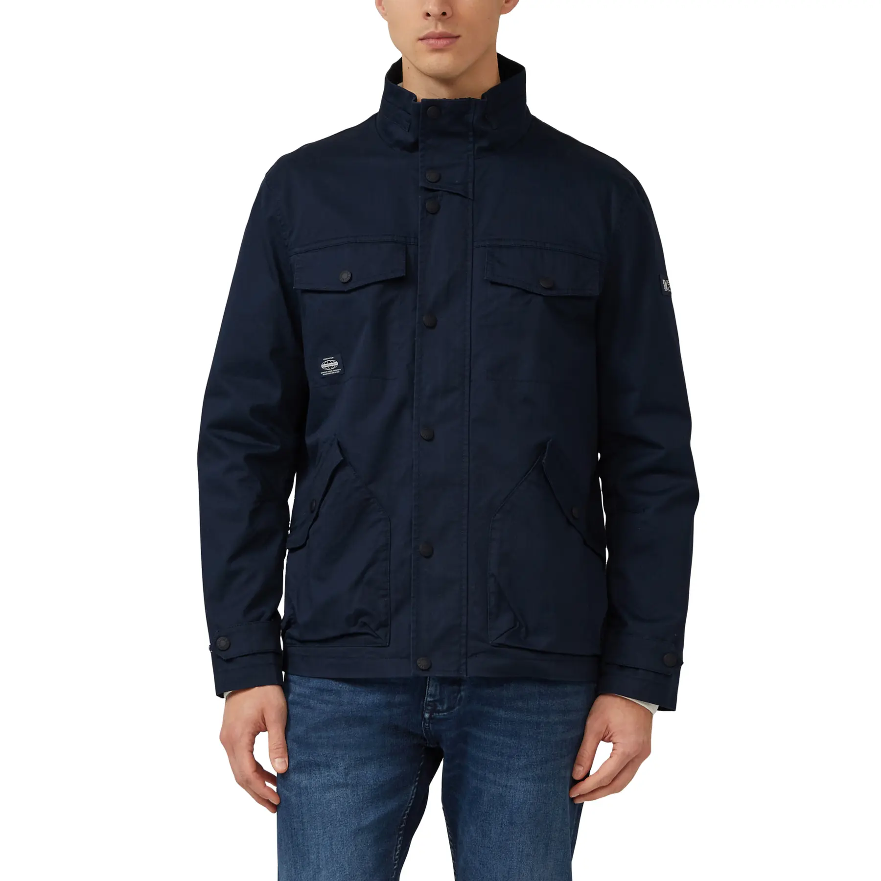 Giacca in twill con colletto alto e tasca interna s.Oliver