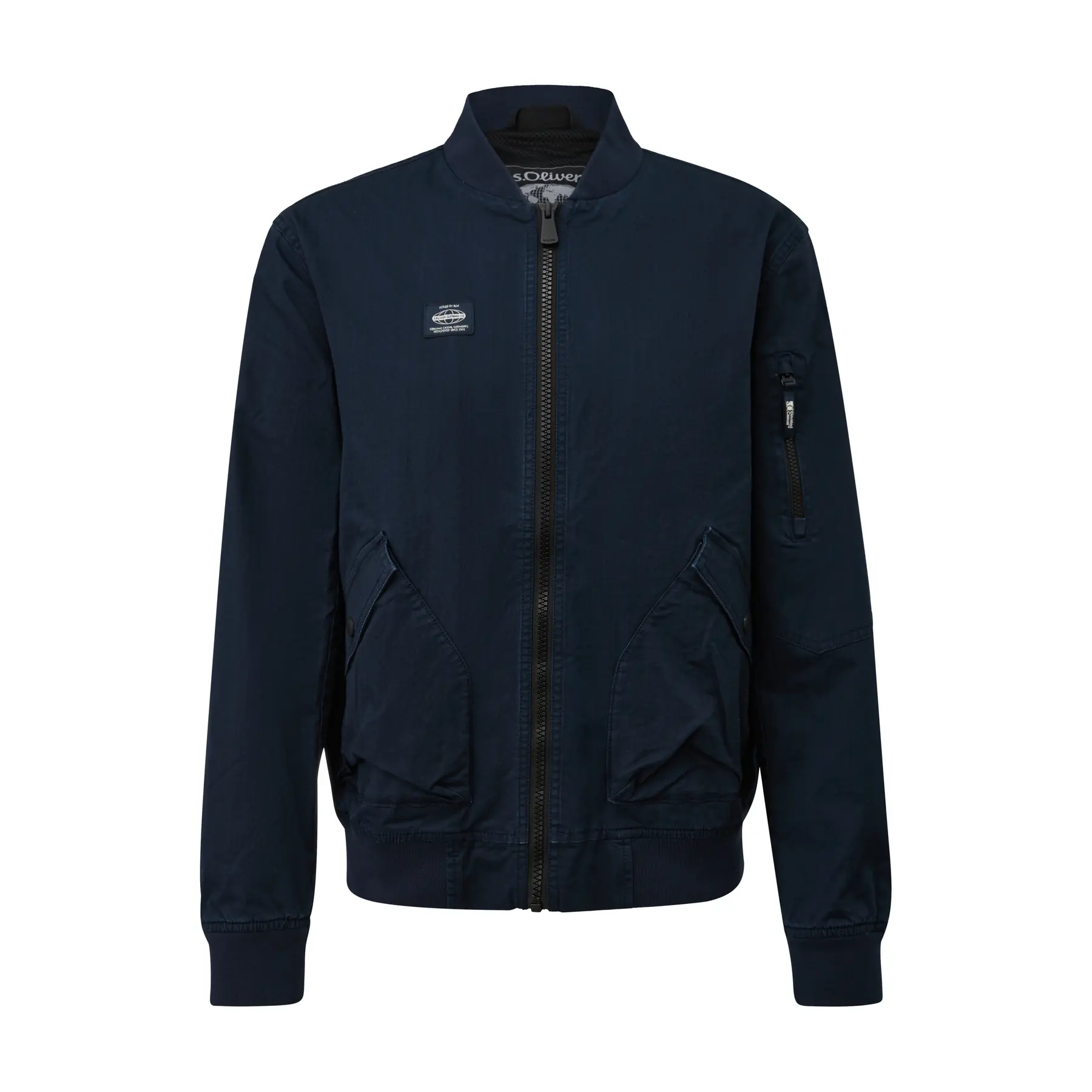 Giacca robusta in twill con col foderato e bordi a coste s.Oliver