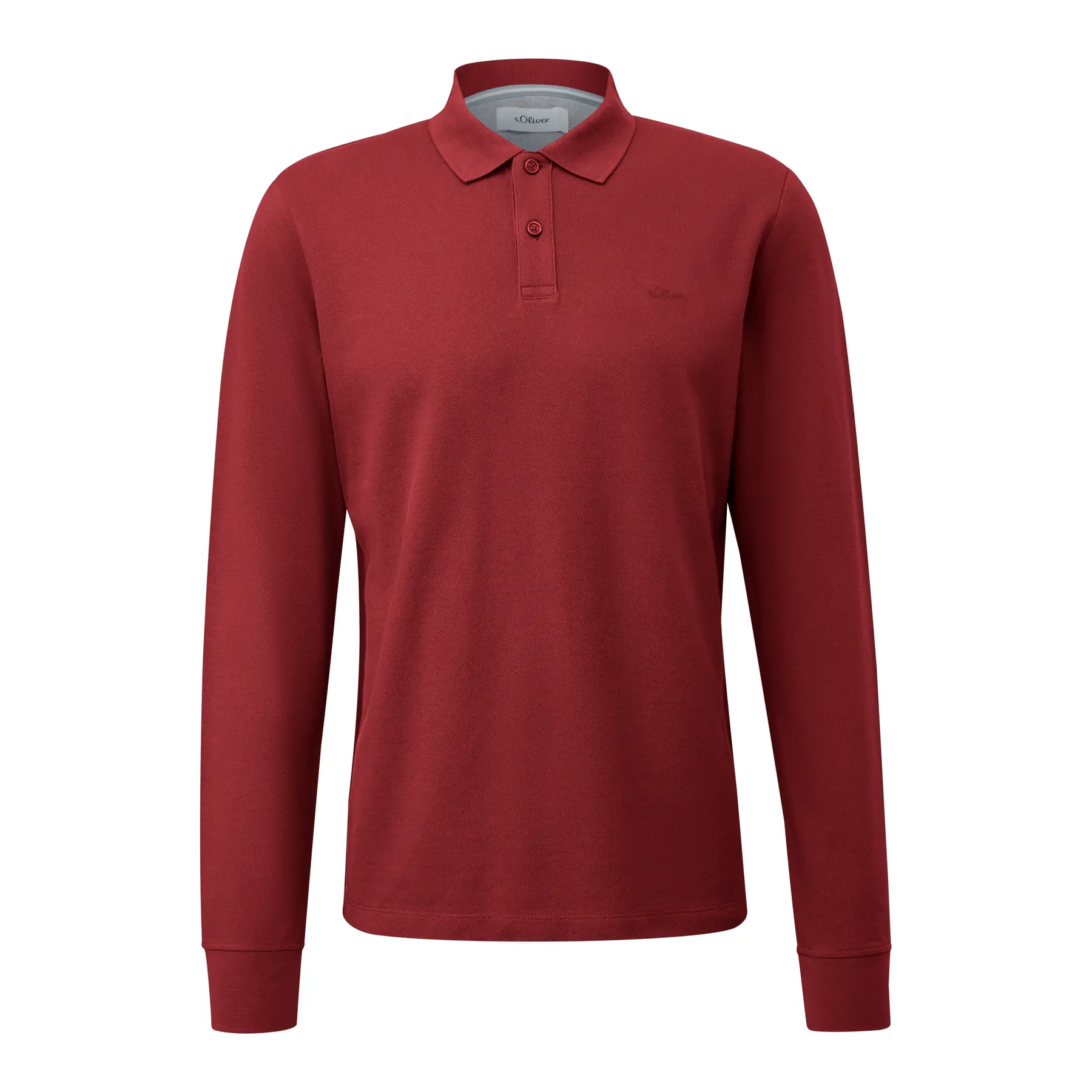 Katoenen polo met lange mouwen s.Oliver