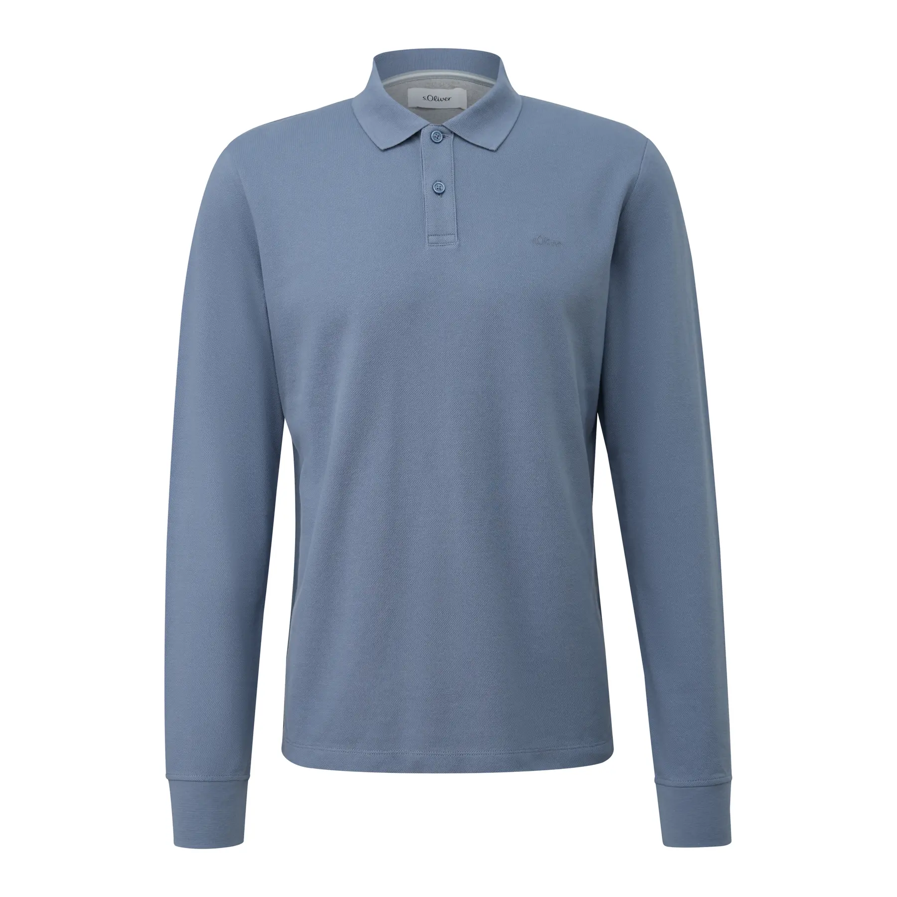 Langarm-Poloshirt aus Baumwollpiqué s.Oliver