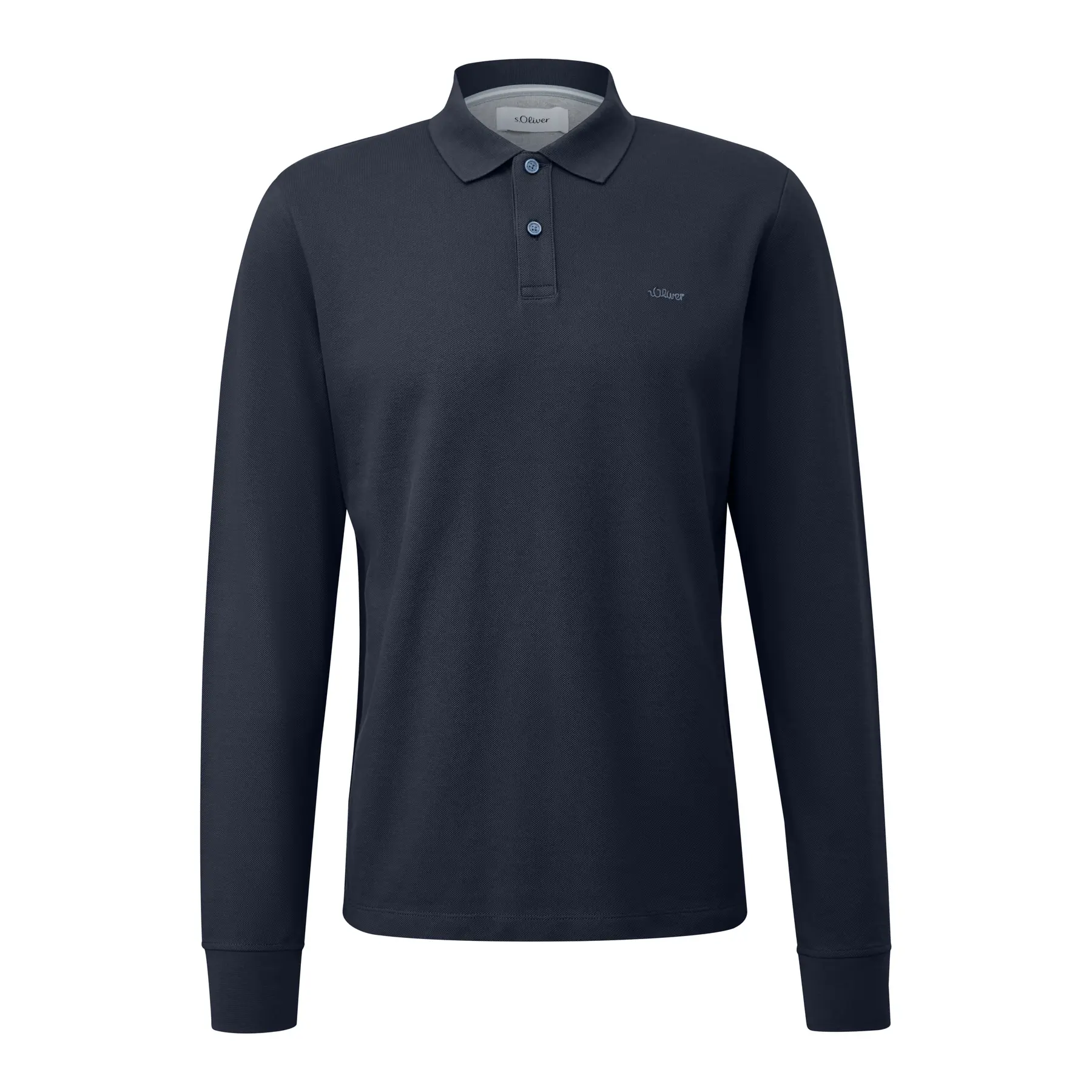 Langarm-Poloshirt aus Baumwollpiqué s.Oliver
