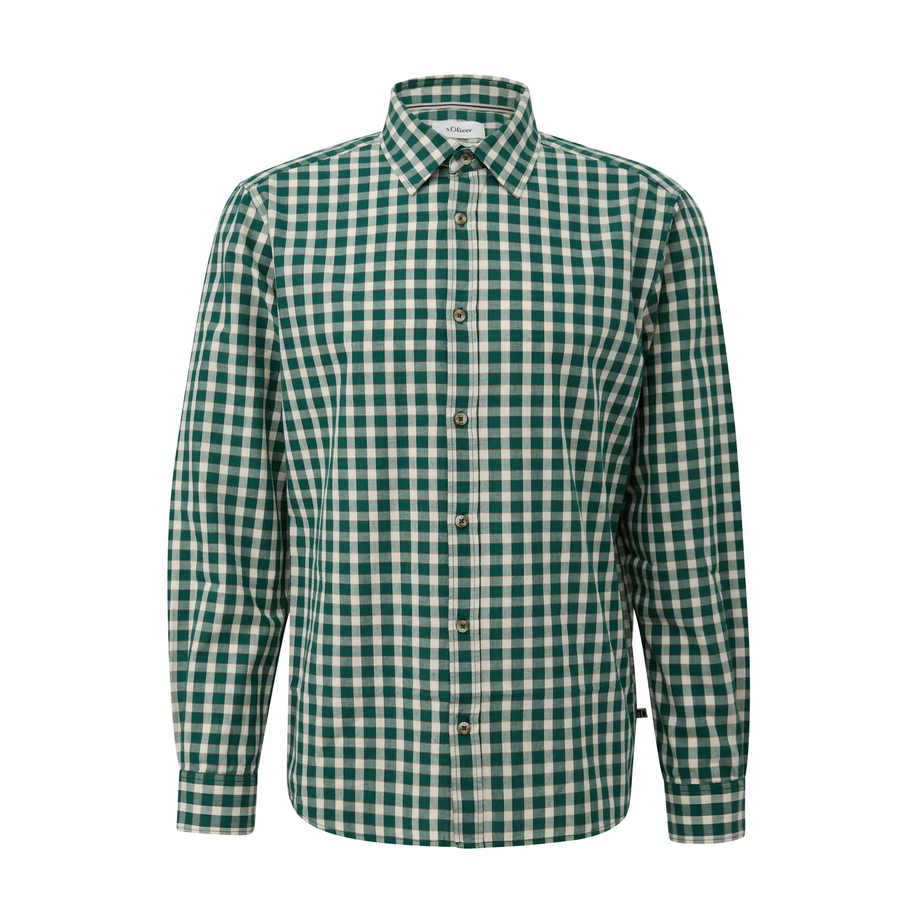 Chemise a quadretti con collo Kent s.Oliver