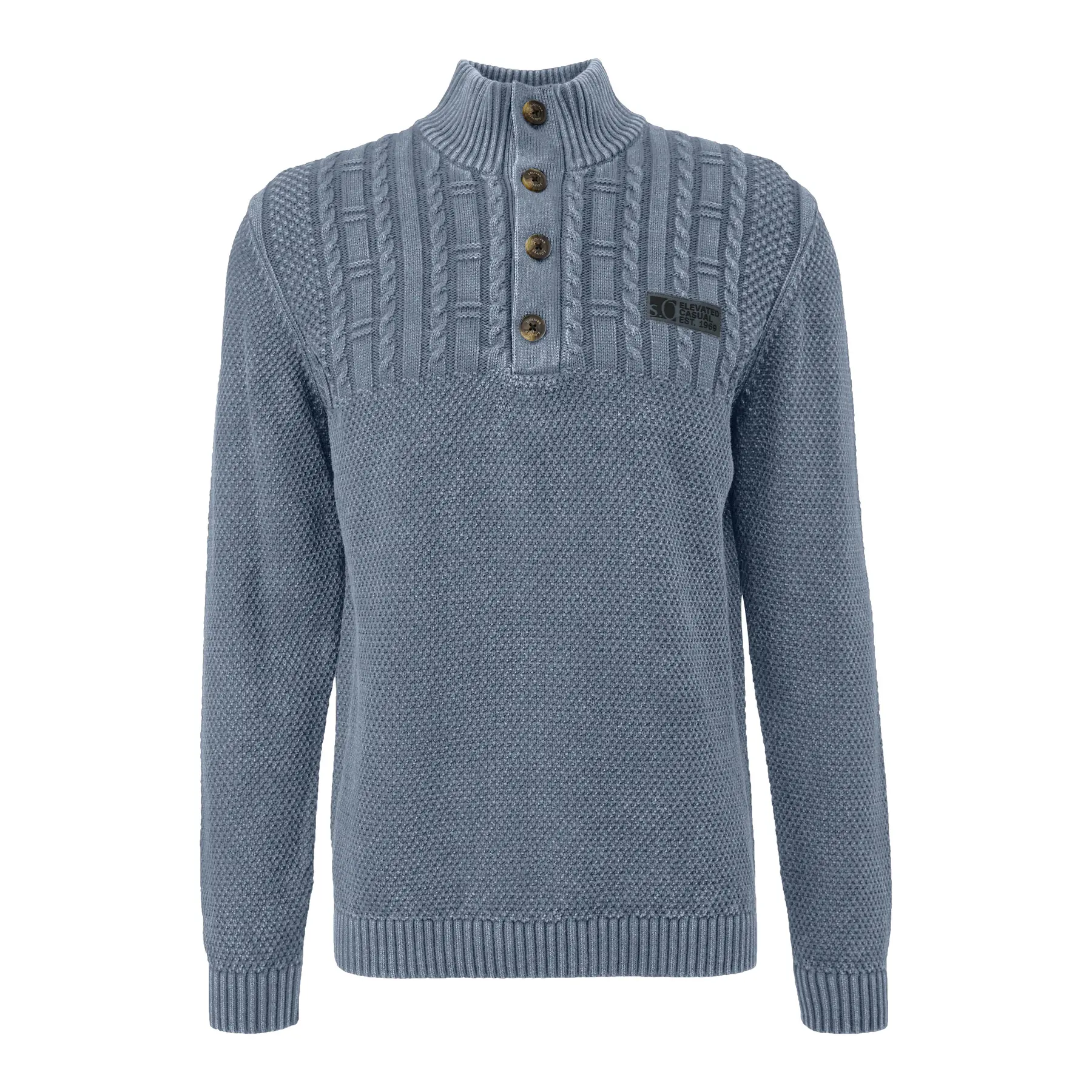 Pull mit Stehkragen aus gefärbtem Stoff s.Oliver