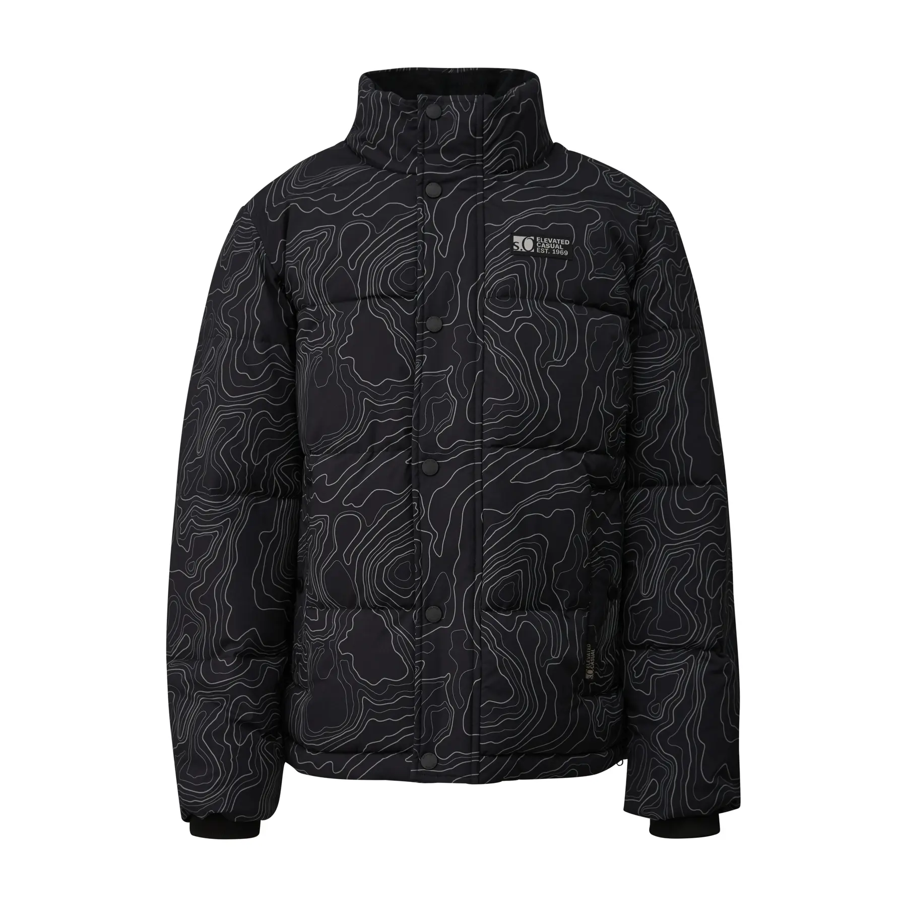 Tamponjack met all-over print en ribfluweel binnenkraag s.Oliver