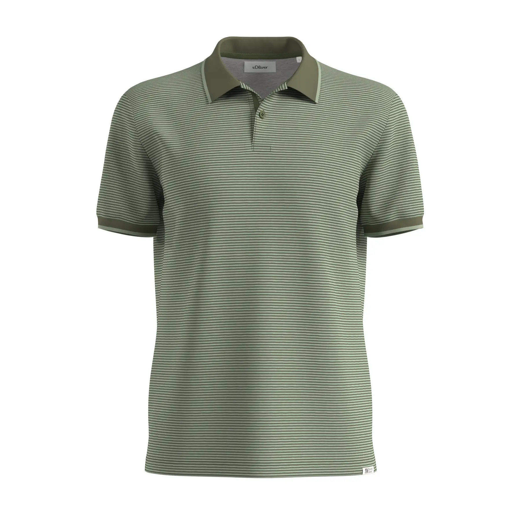 Gestreiftes Poloshirt aus weichem Baumwollstoff s.Oliver
