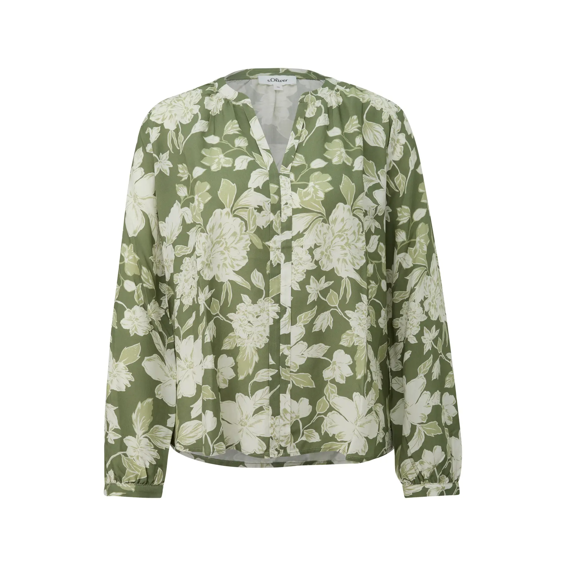 Fluid Bluse aus Viskose mit Rüschen und ganzflächigem Muster Damen s.Oliver