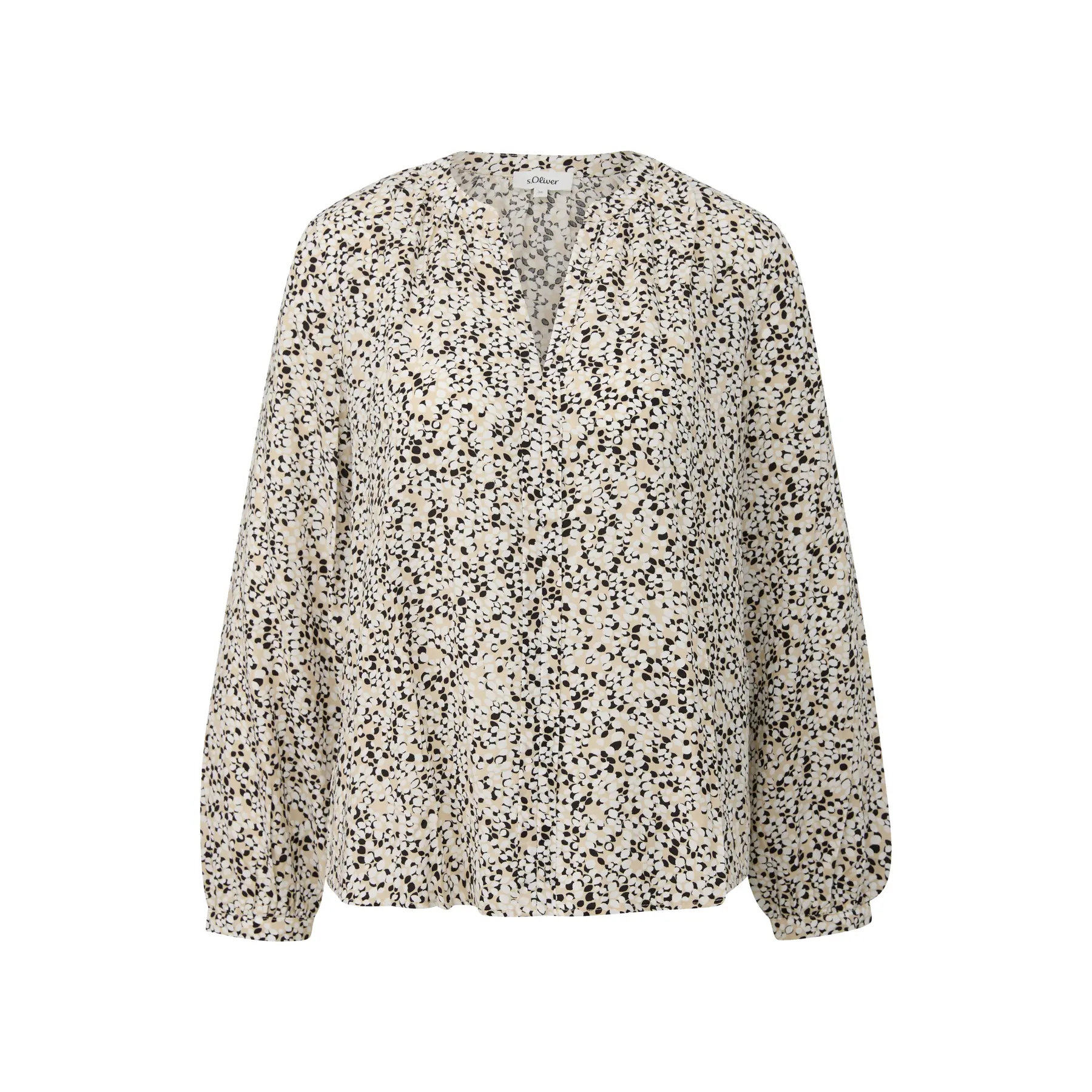 Fluid Bluse aus Viskose mit Rüschen und ganzflächigem Muster Damen s.Oliver