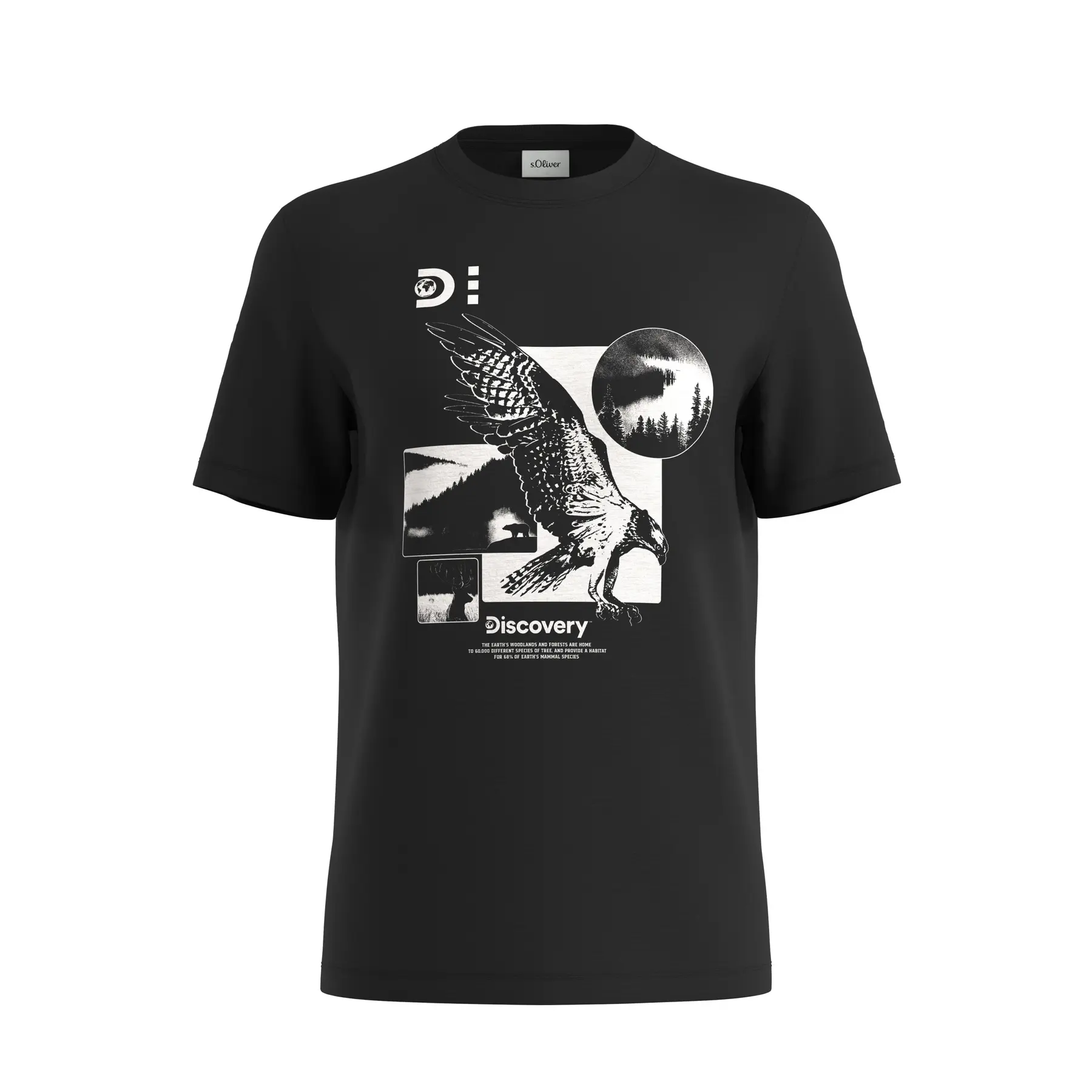 T-shirt met ronde hals met opdruk aan de voorkant s.Oliver