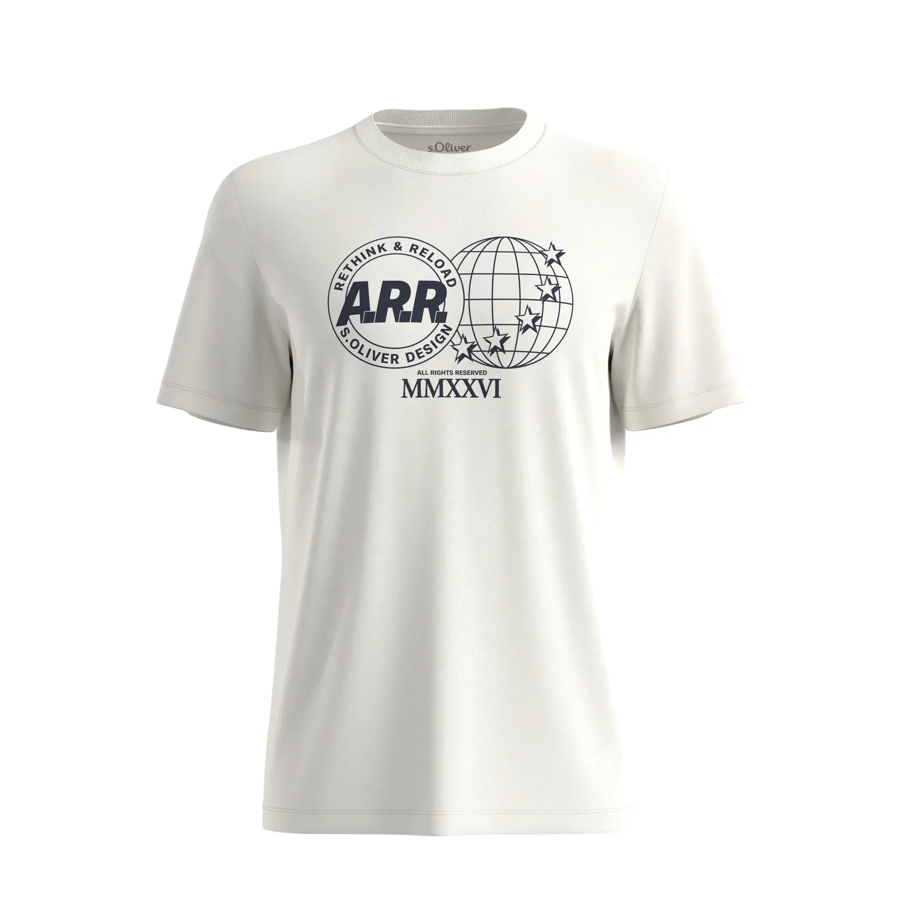 T-Shirt mit Frontdruck und Artwork s.Oliver
