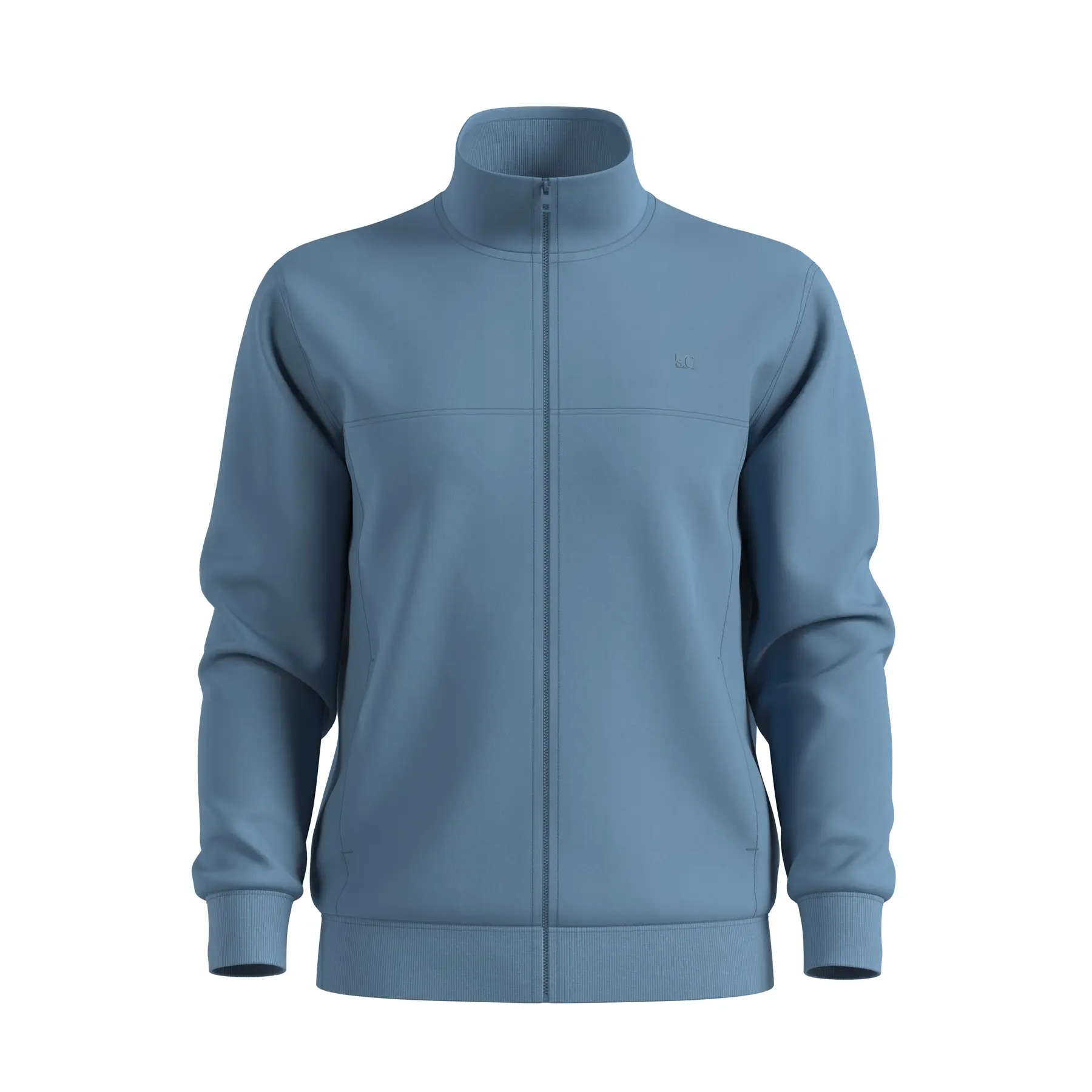 s.Oliver - male - Sweaterjack met opstaande kraag en steekzakken