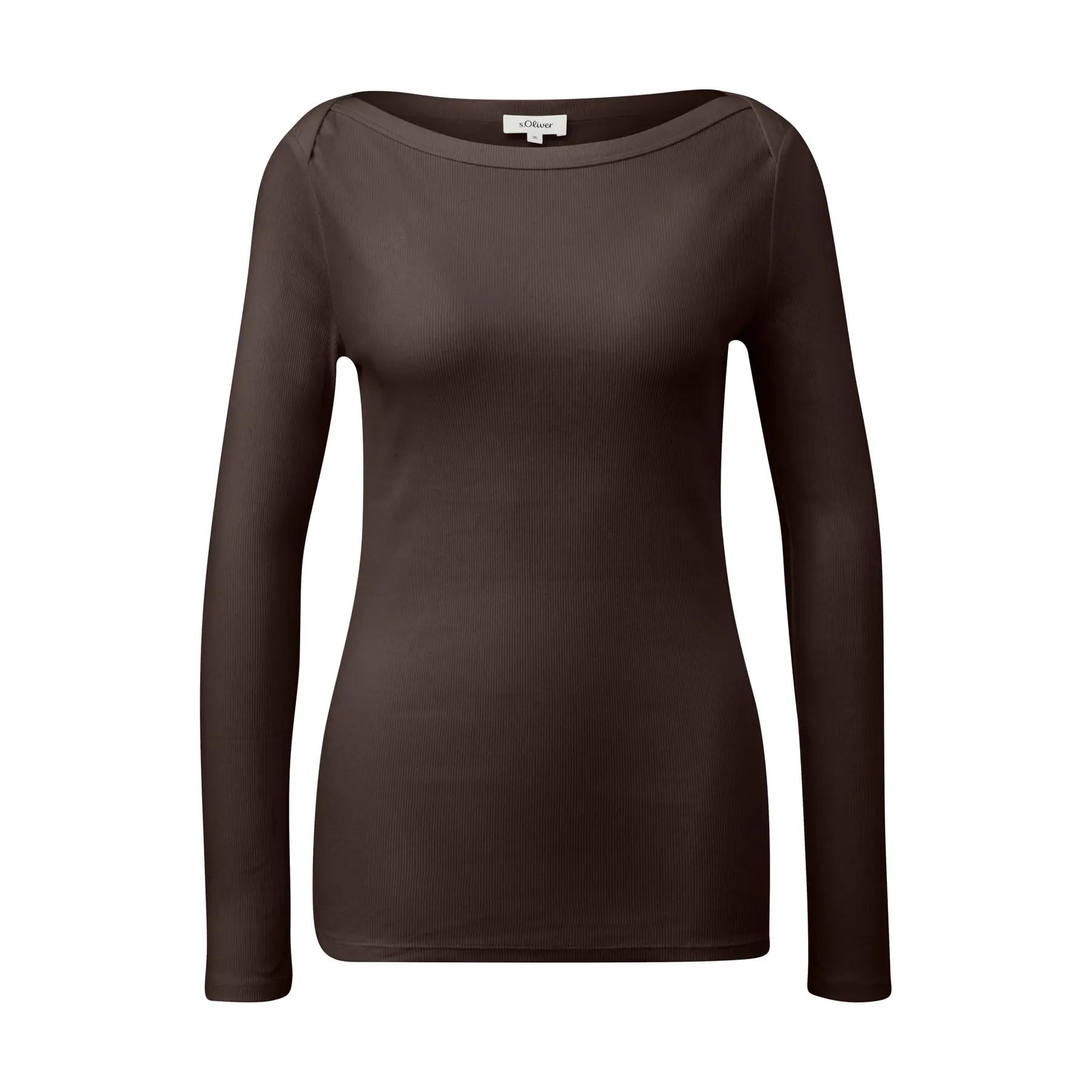 T-shirt a maniche lunghe con scollo a barca donna s.Oliver