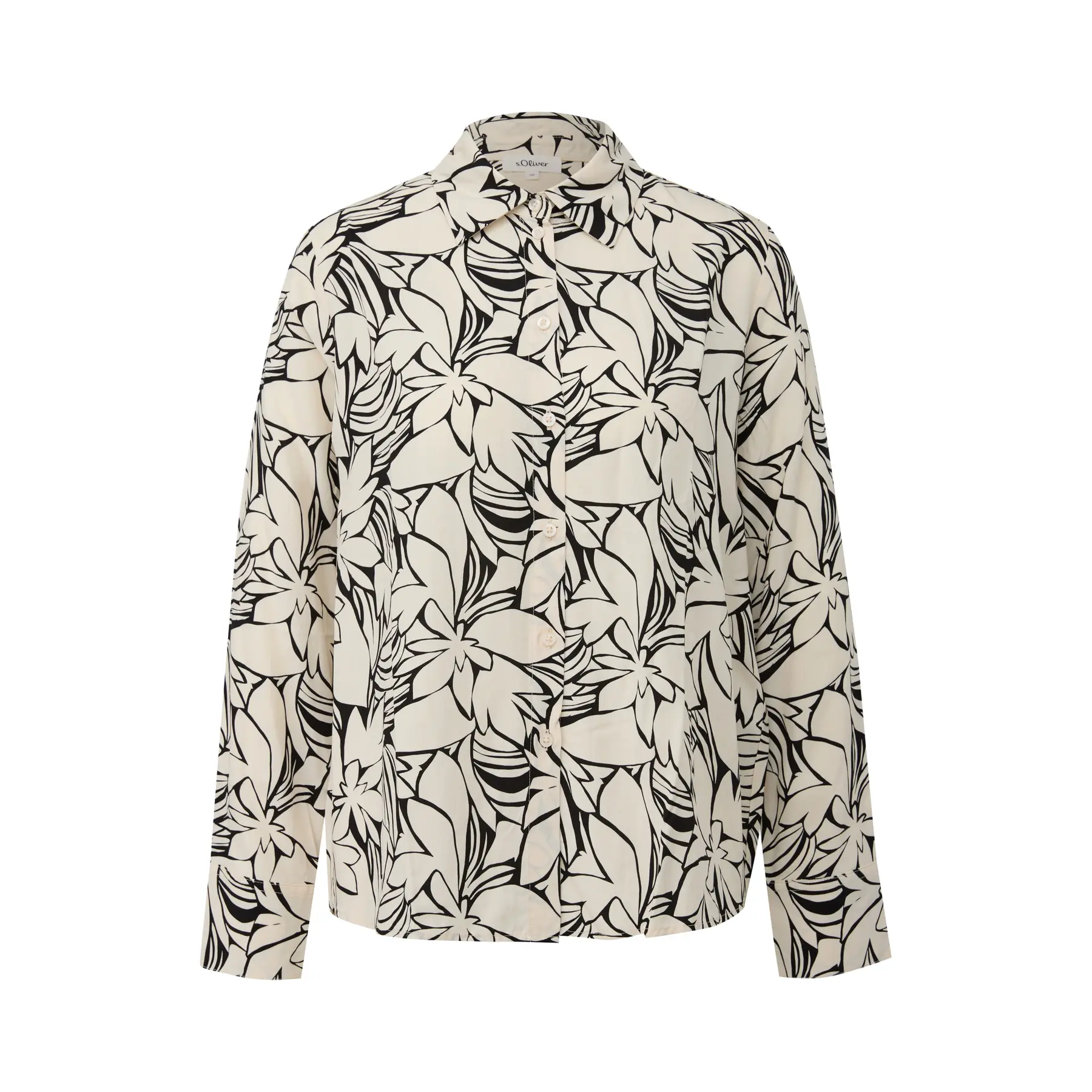 Blusa con stampa floreale totale donna