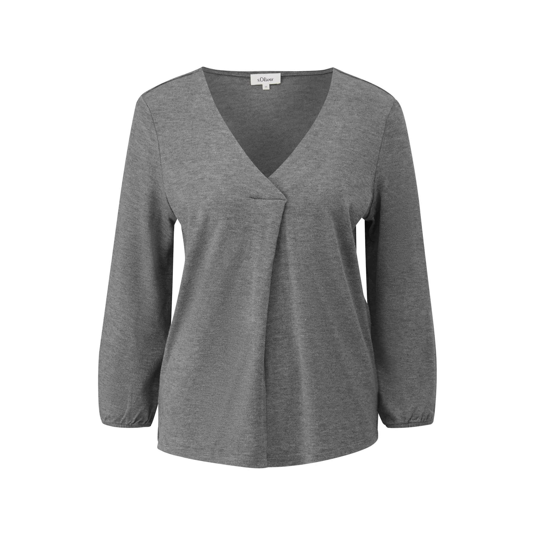 T-shirt Relaxed Fit con scollo a V e polsini elastici donna s.Oliver