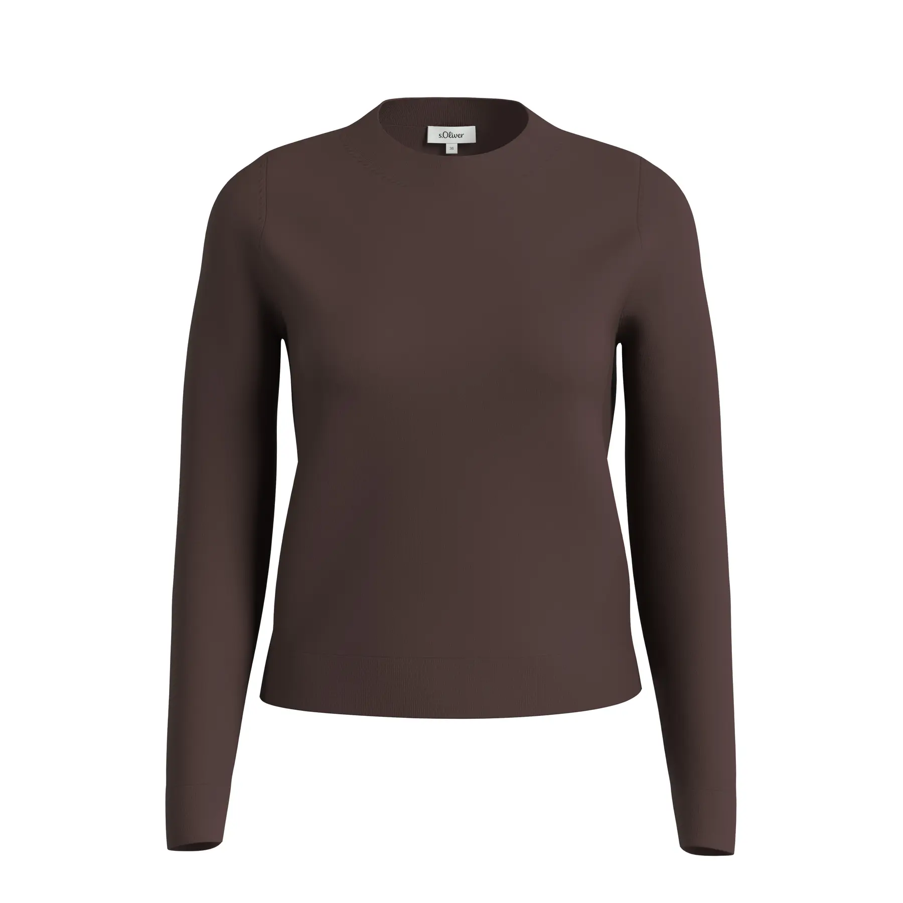 Pullover aus gemischter Viskose mit Rippbündchen Damen s.Oliver