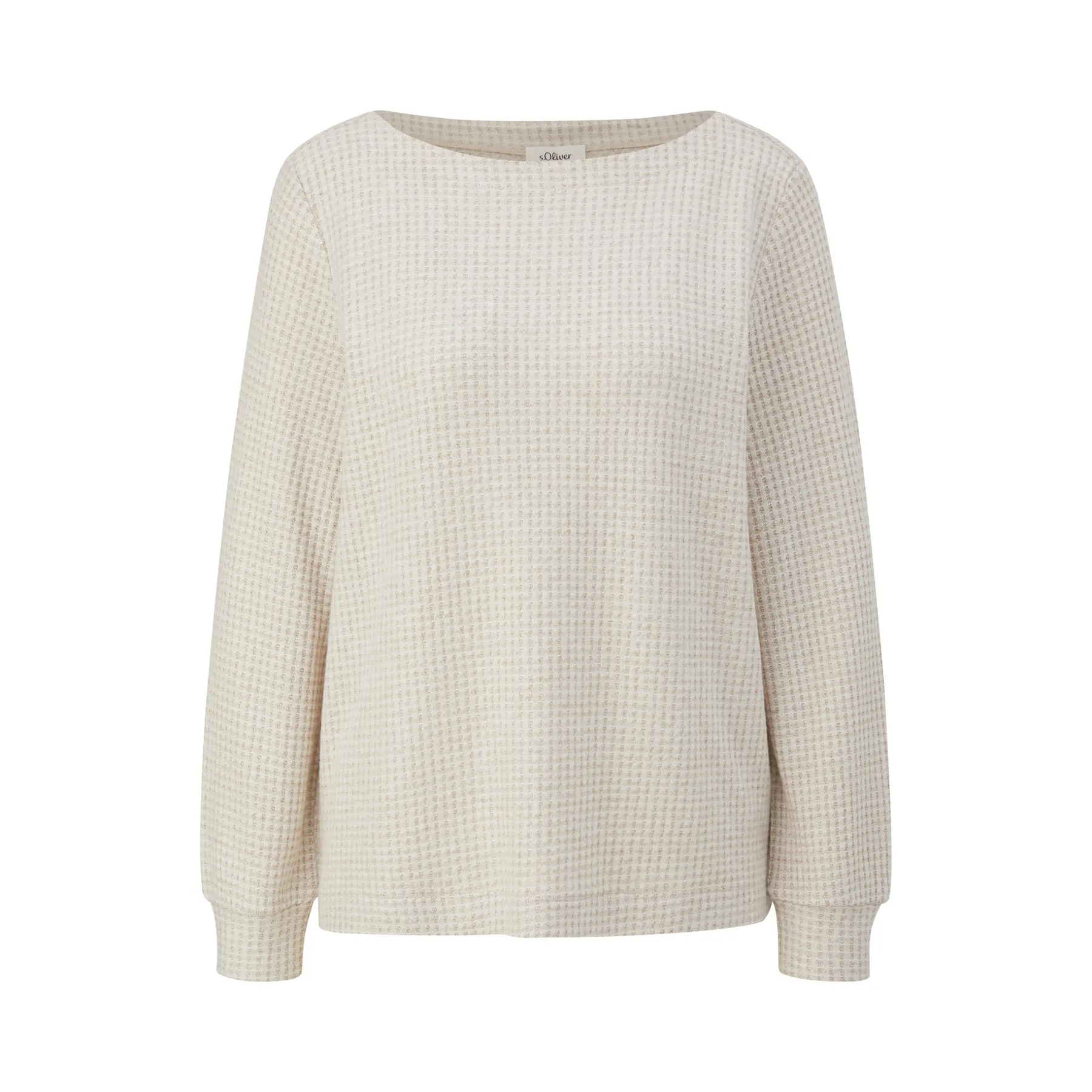 T-shirt Relaxed Fit a Maniche Lunghe e Col Bateau Donna s.Oliver