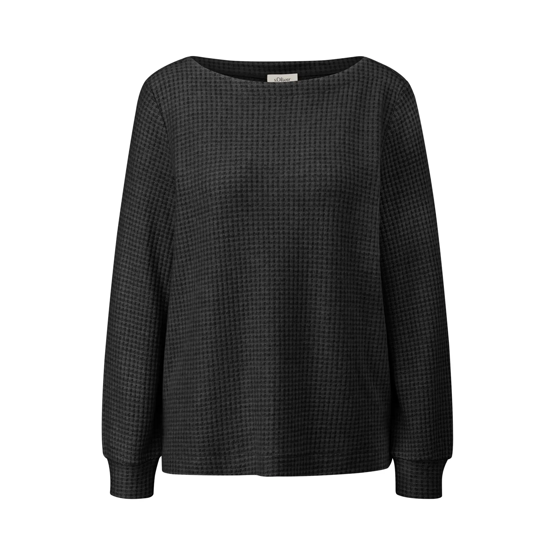 T-shirt Relaxed Fit a Maniche Lunghe e Col Bateau Donna s.Oliver
