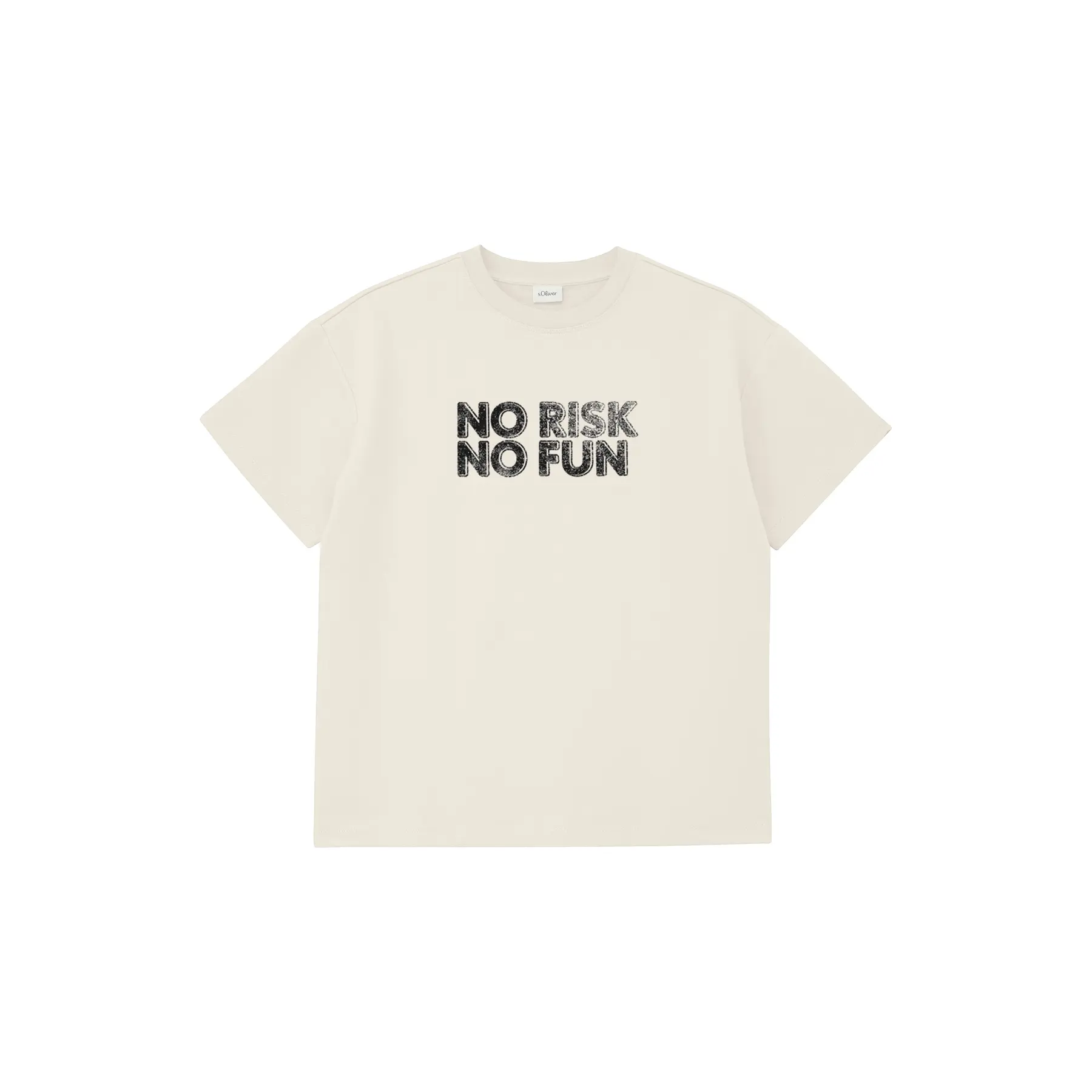 T-shirt oversize en molleton léger avec imprimé devant enfant s.Oliver