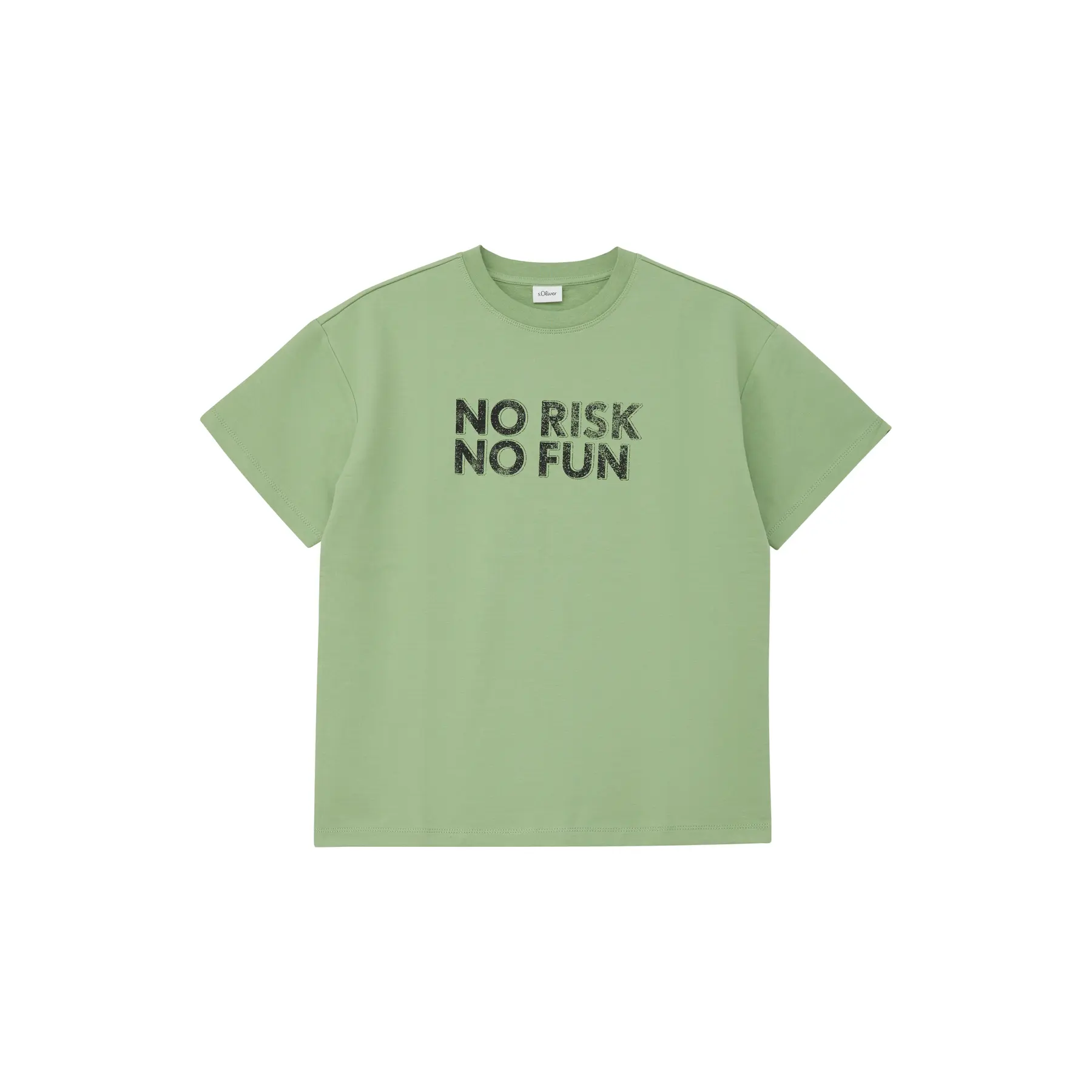 T-shirt oversize en molleton léger avec imprimé devant enfant s.Oliver