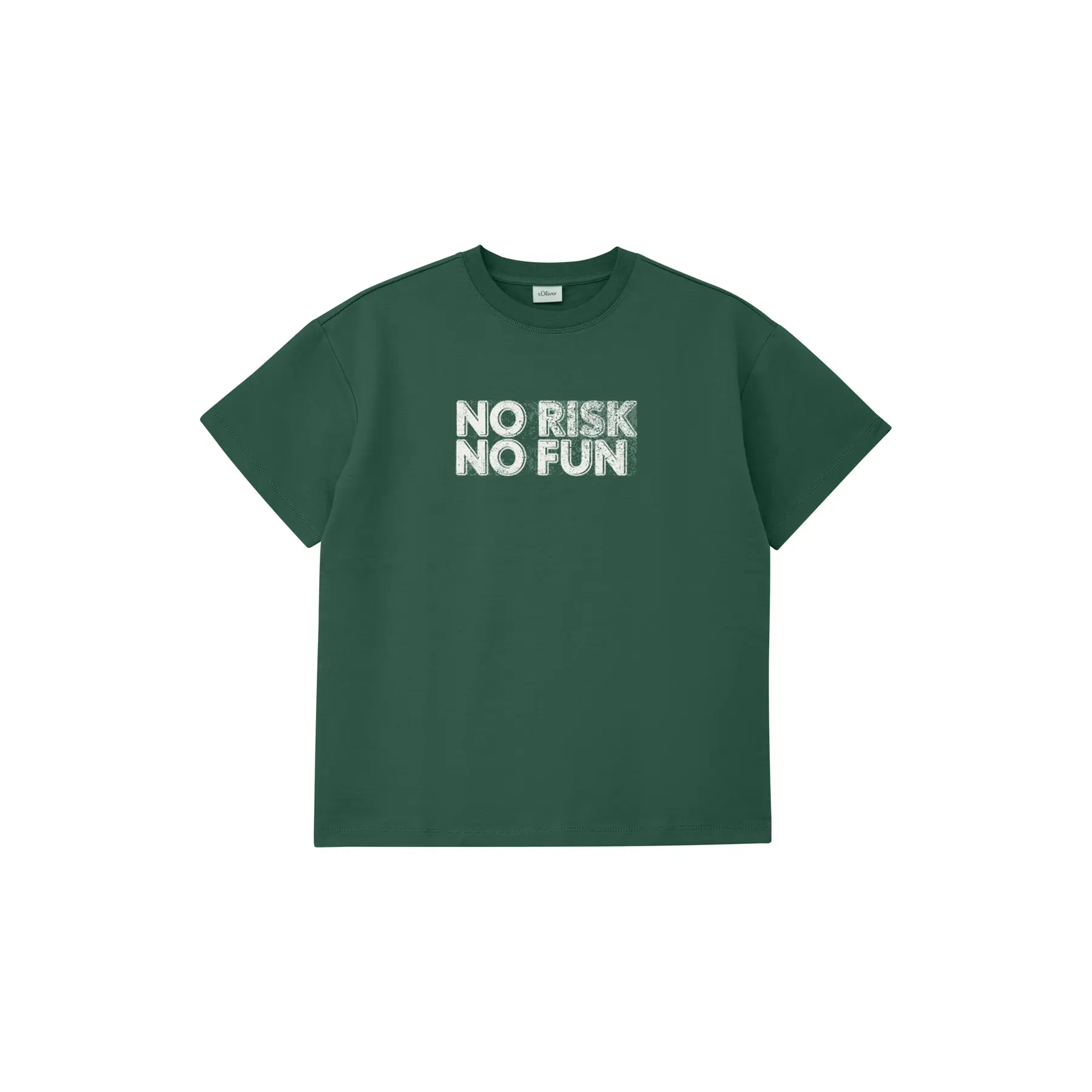 T-shirt oversize en molleton léger avec imprimé devant enfant s.Oliver
