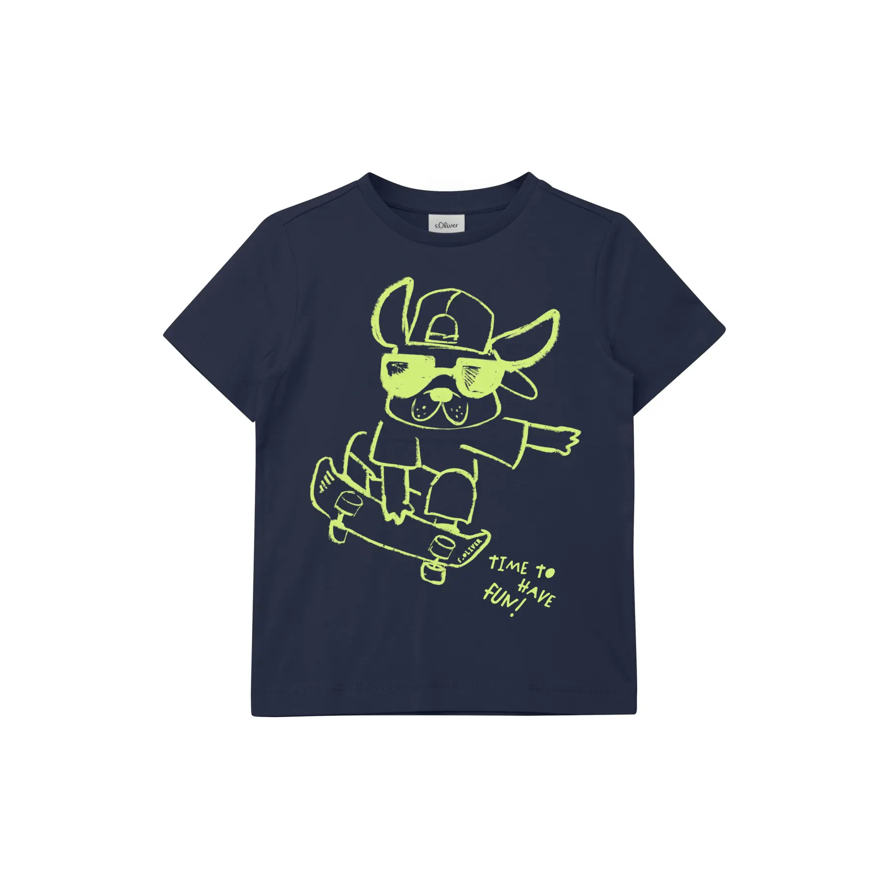 T-shirt van katoen met gedrukt motief voor kind s.Oliver
