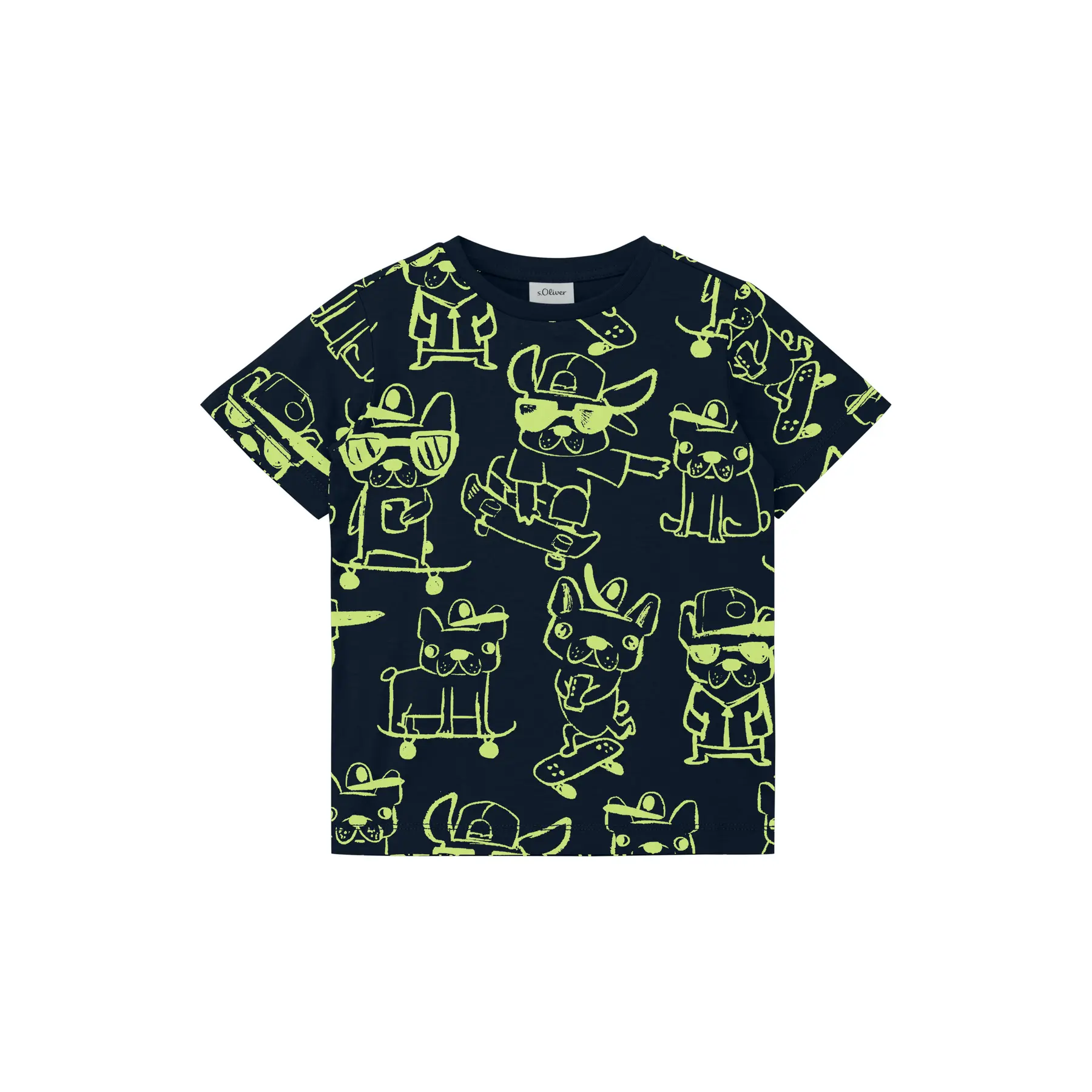 T-shirt in cotone con stampa all-over bambino s.Oliver