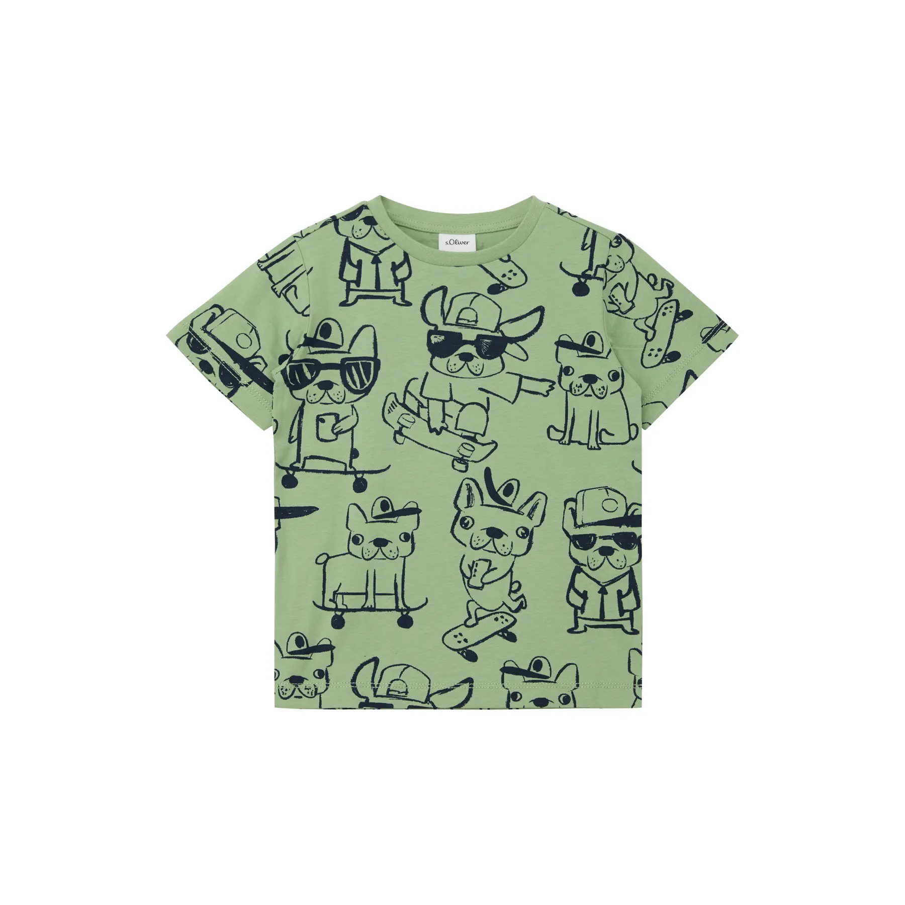 T-shirt in cotone con stampa all-over bambino s.Oliver