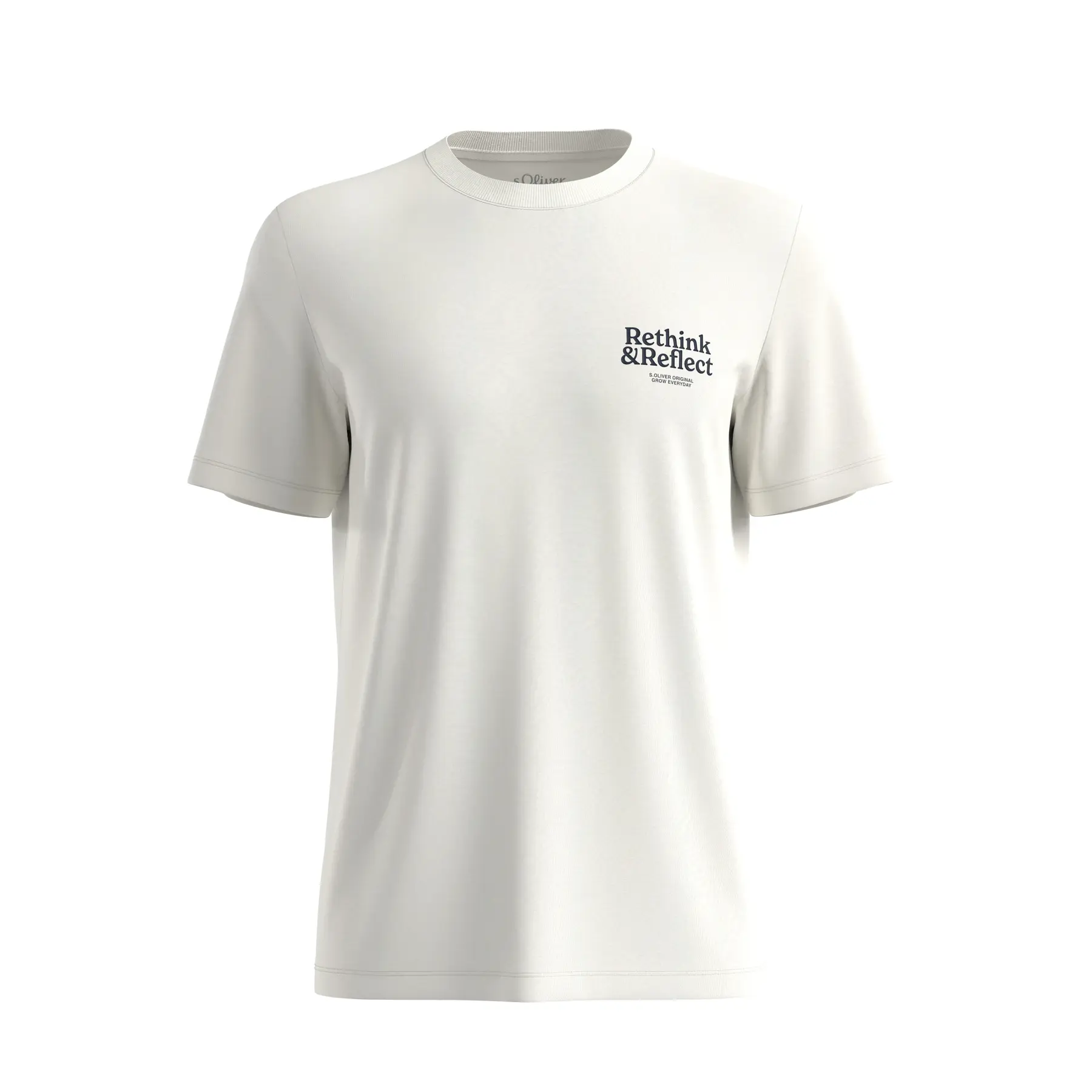 Regular Fit Baumwoll-Jersey T-Shirt mit Frontdruck s.Oliver