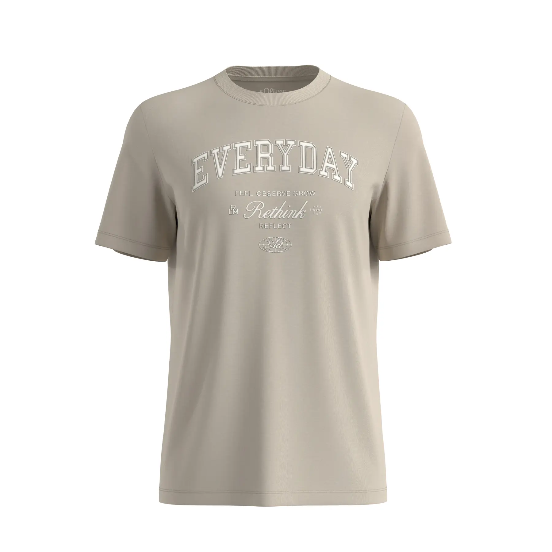 Regular Fit Baumwoll-Jersey T-Shirt mit Frontdruck s.Oliver