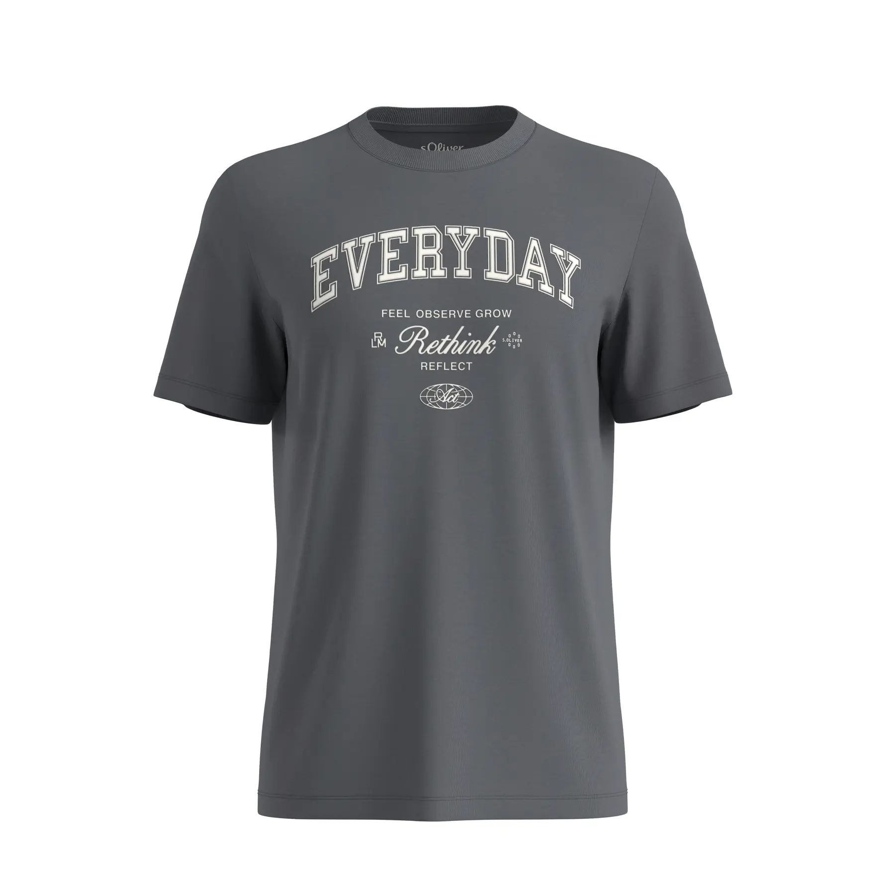 Regular Fit Baumwoll-Jersey T-Shirt mit Frontdruck s.Oliver