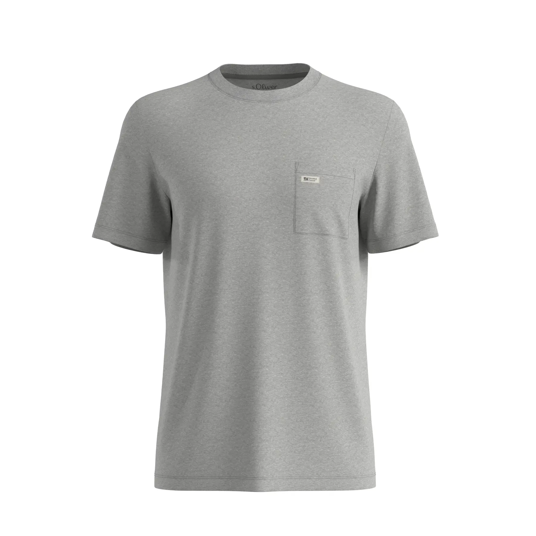 T-Shirt aus Baumwolljersey mit Brusttasche und Logo s.Oliver