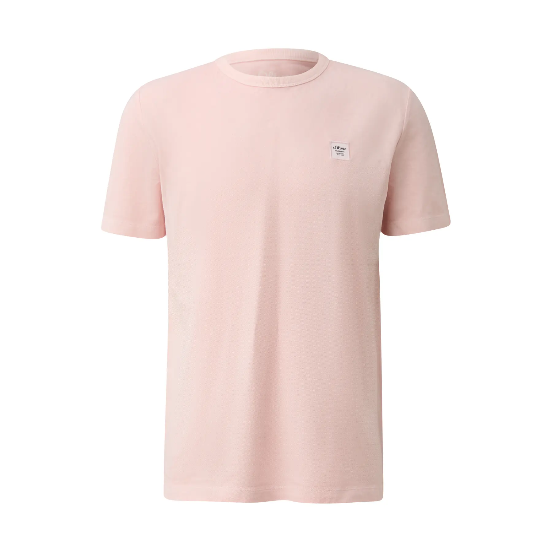 T-shirt in cotone piqué tinto in pezzo con logo s.Oliver